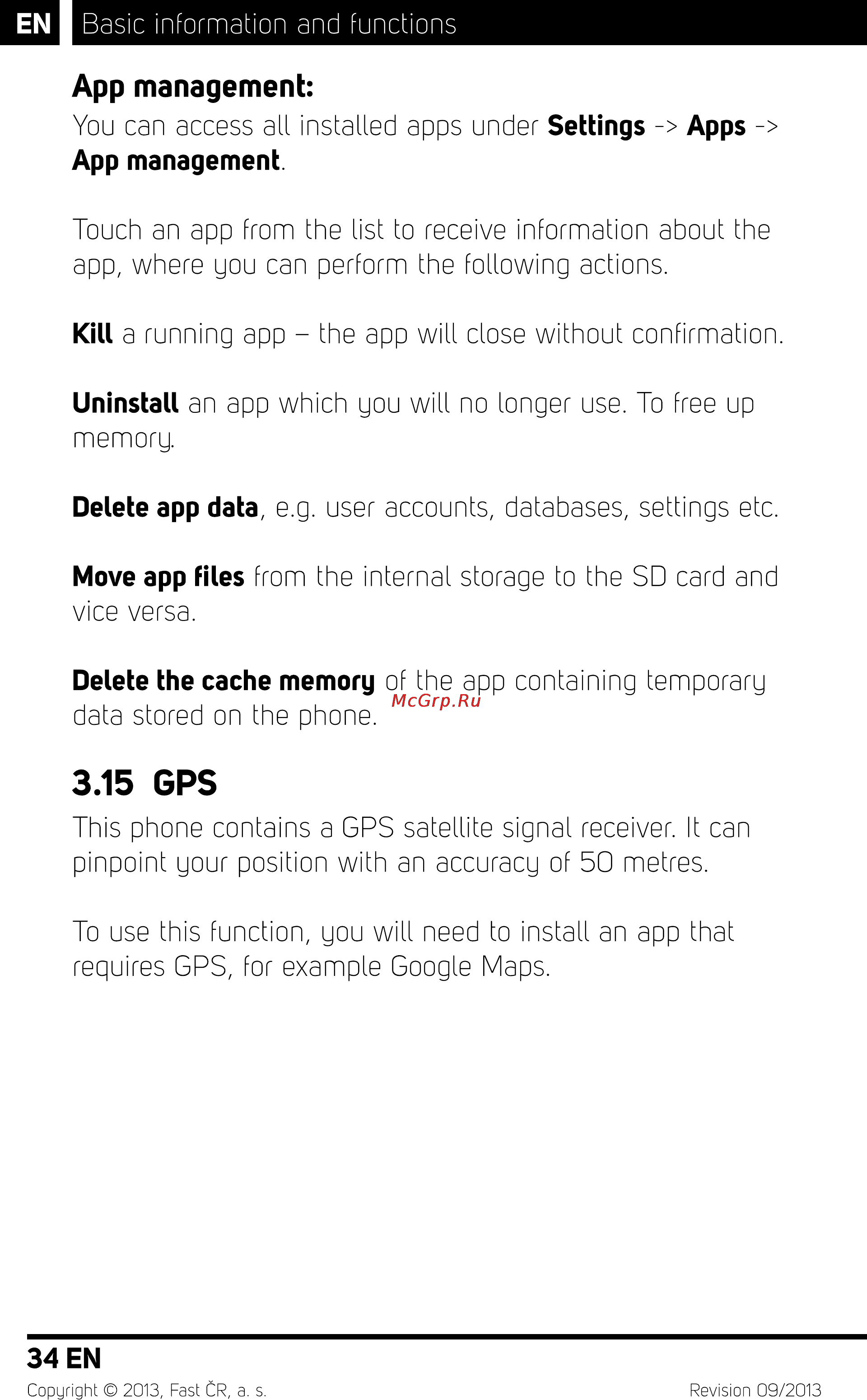 Sencor Element P500 White [36/48] App management