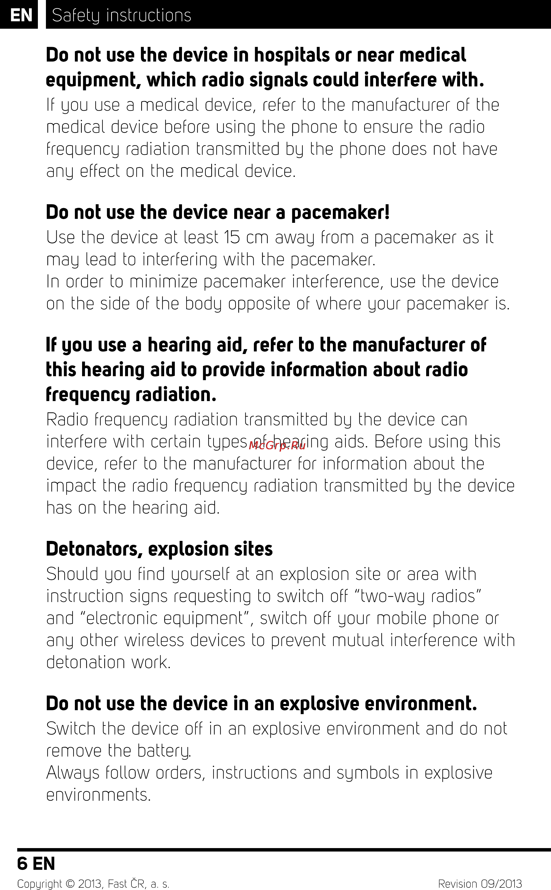 Sencor Element P500 White [8/48] Detonators explosion sites