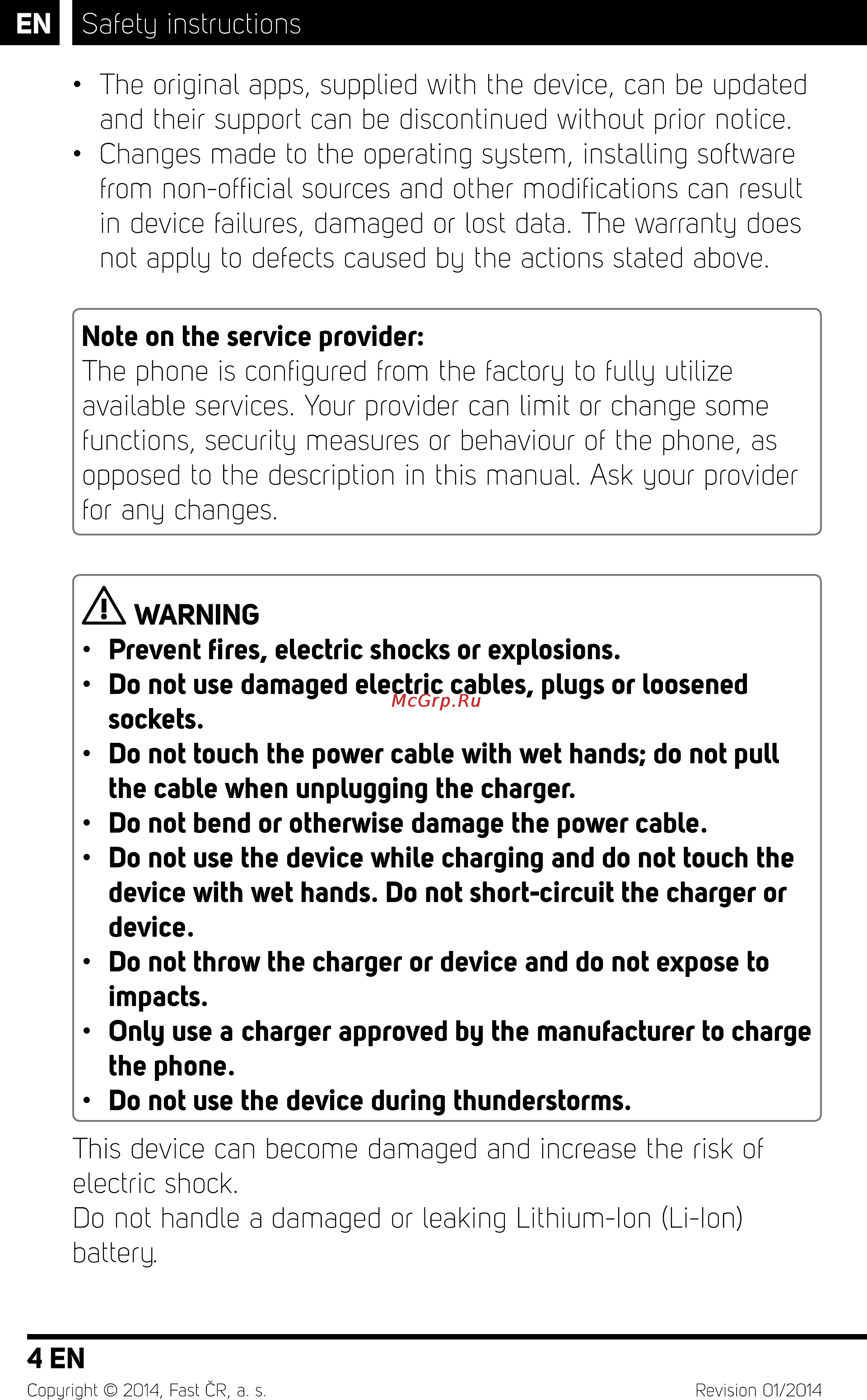 Sencor Element P450 Black [5/48] Safety instructions