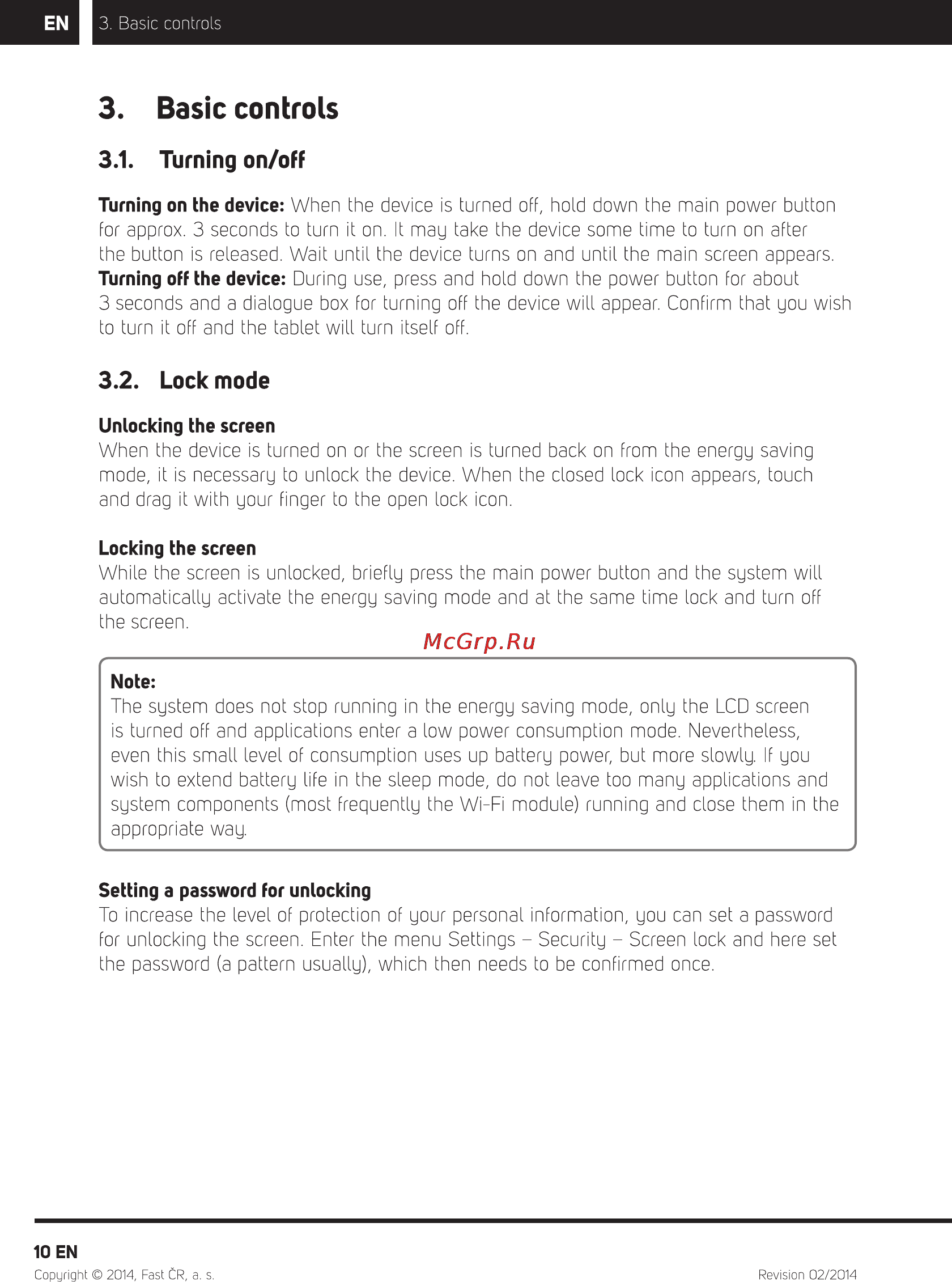 Sencor ELEMENT 10.1Q202 [12/36] Basic controls