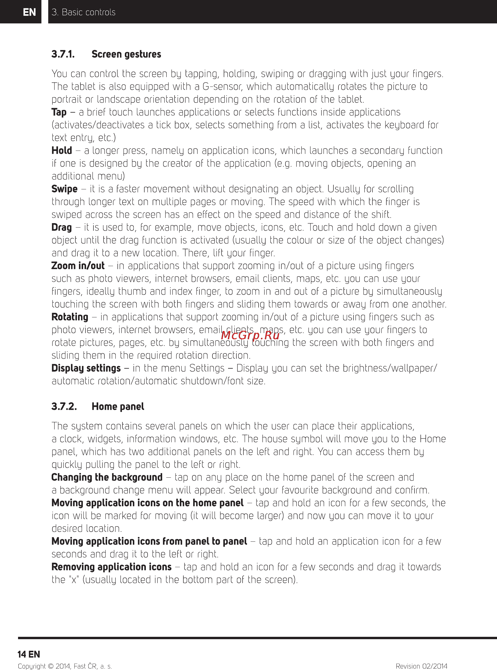 Sencor ELEMENT 10.1Q202 [16/36] Screen gestures