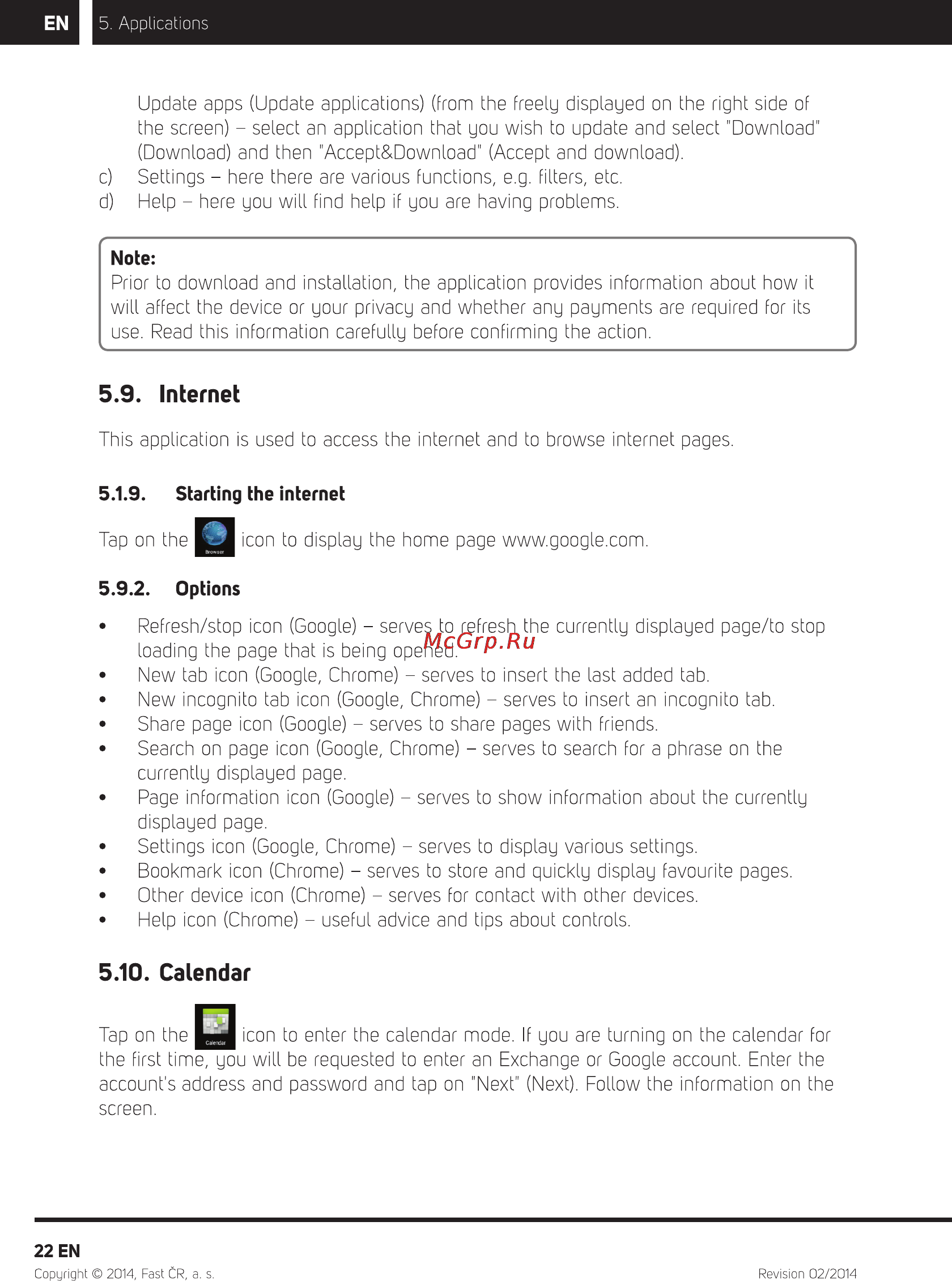 Sencor ELEMENT 10.1Q202 [24/36] Calendar