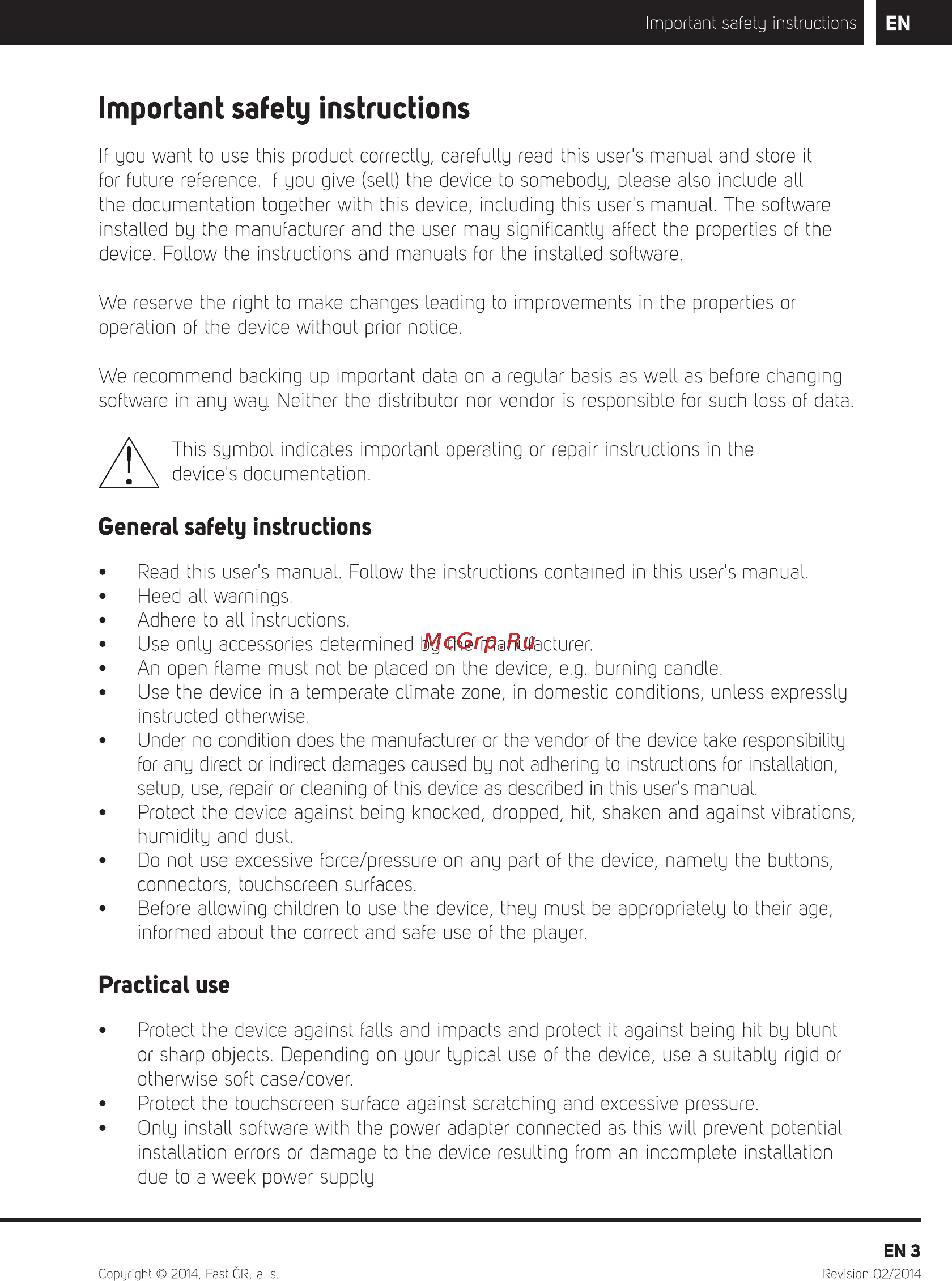 Sencor ELEMENT 10.1Q202 [5/36] Important safety instructions