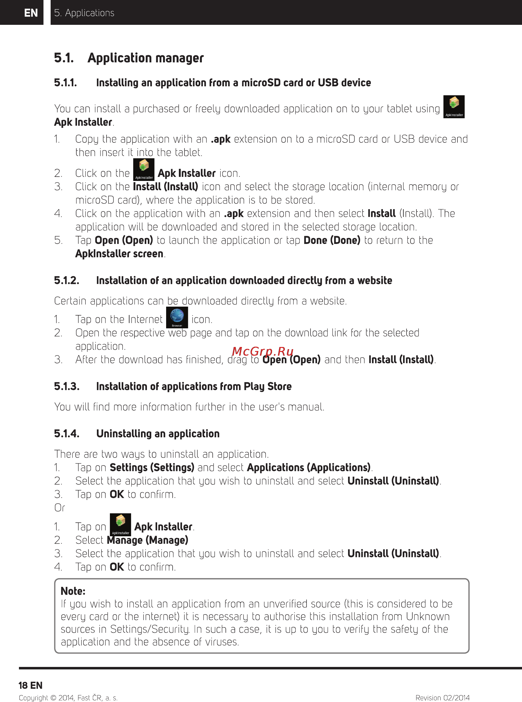 Sencor ELEMENT 10.1D103 [20/36] Application manager