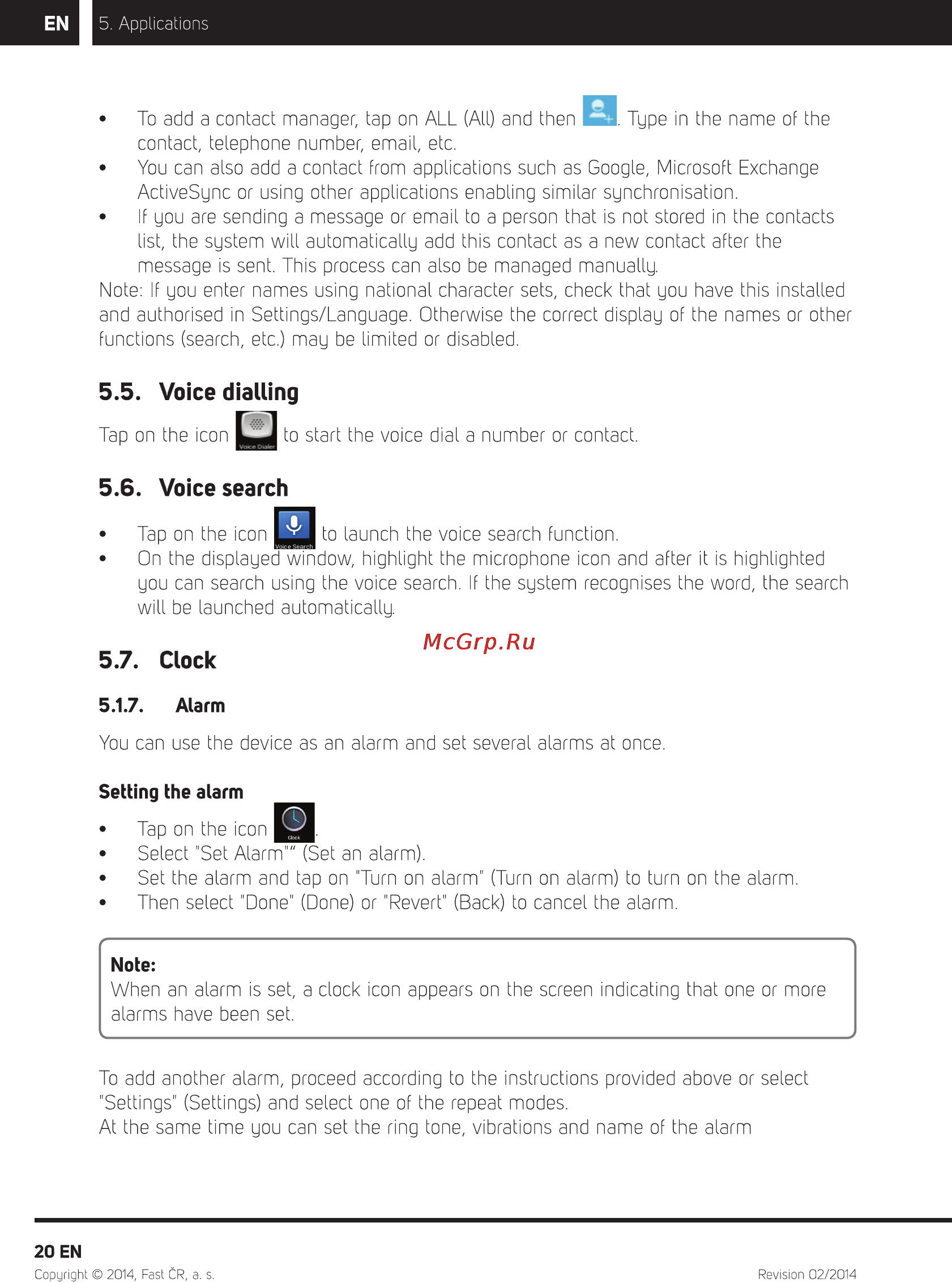Sencor ELEMENT 10.1D103 [22/36] Voice dialling