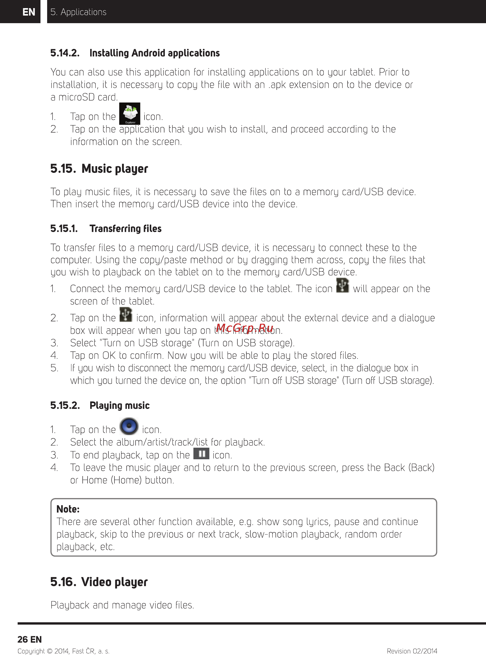 Sencor ELEMENT 10.1D103 [28/36] Music player