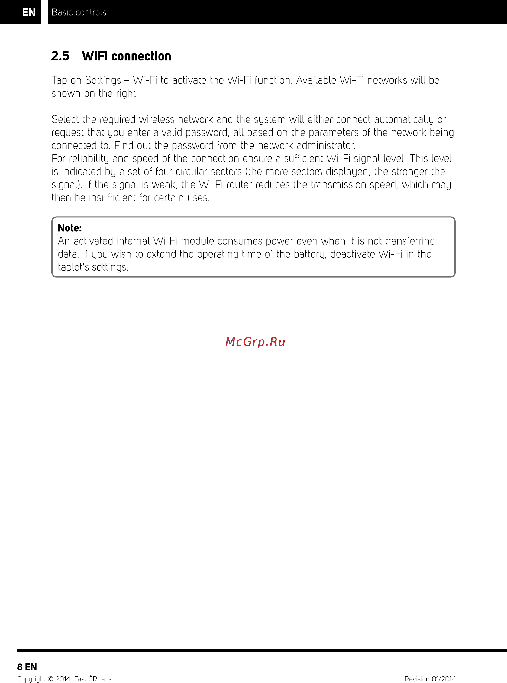 Sencor ELEMENT 10.1D102 [10/14] Wifi connection