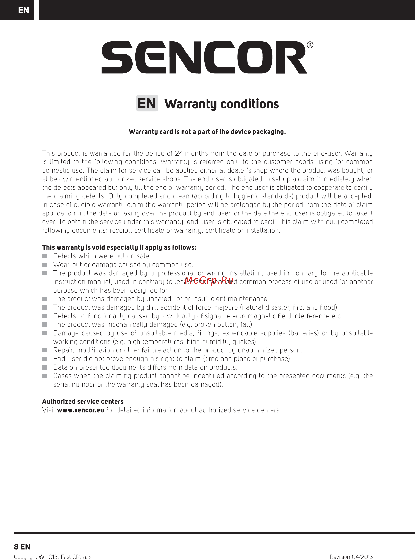 Sencor ELEMENT 9.7Q201 [10/10] Sencor
