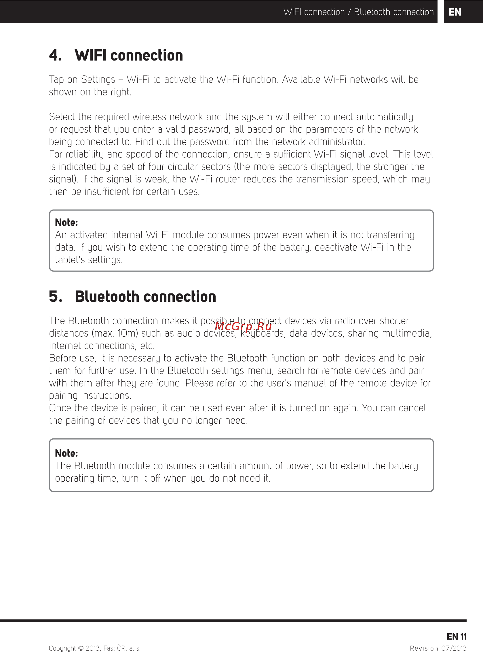 Sencor ELEMENT 7.85Q101 [13/17] Wifi connection