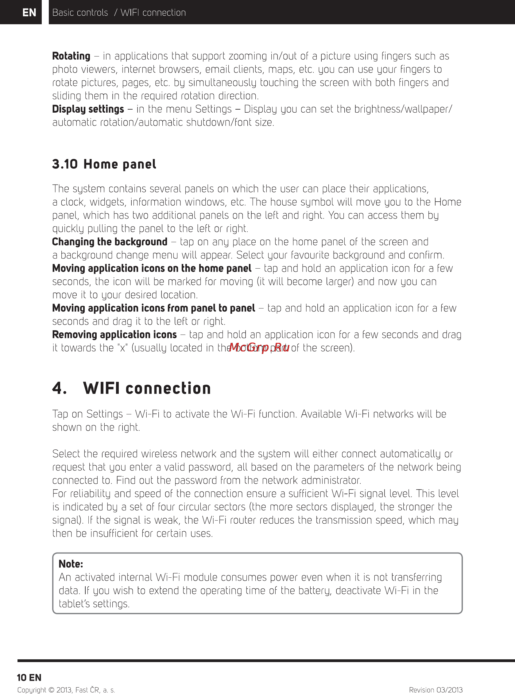 Sencor ELEMENT 7 V3 [12/16] Wifi connection