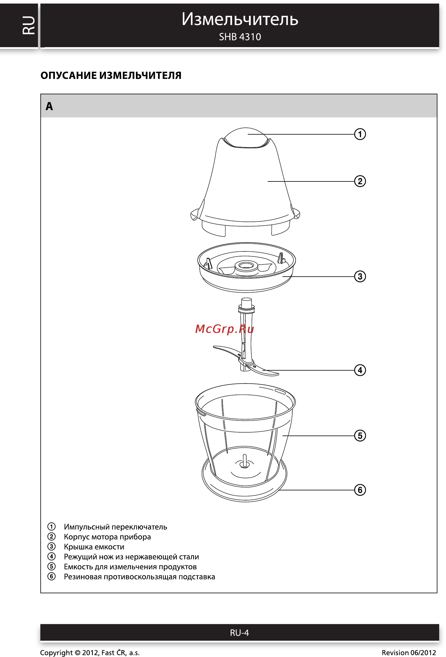 Sencor SHB 4310 [4/8] Измельчитель