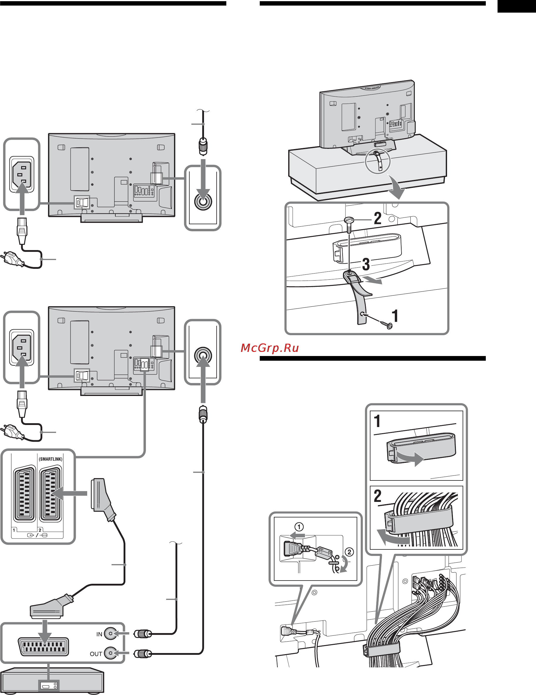 Sony BRAVIA KDL-40V3000 [171/300] Connecting an aerial cable vcr