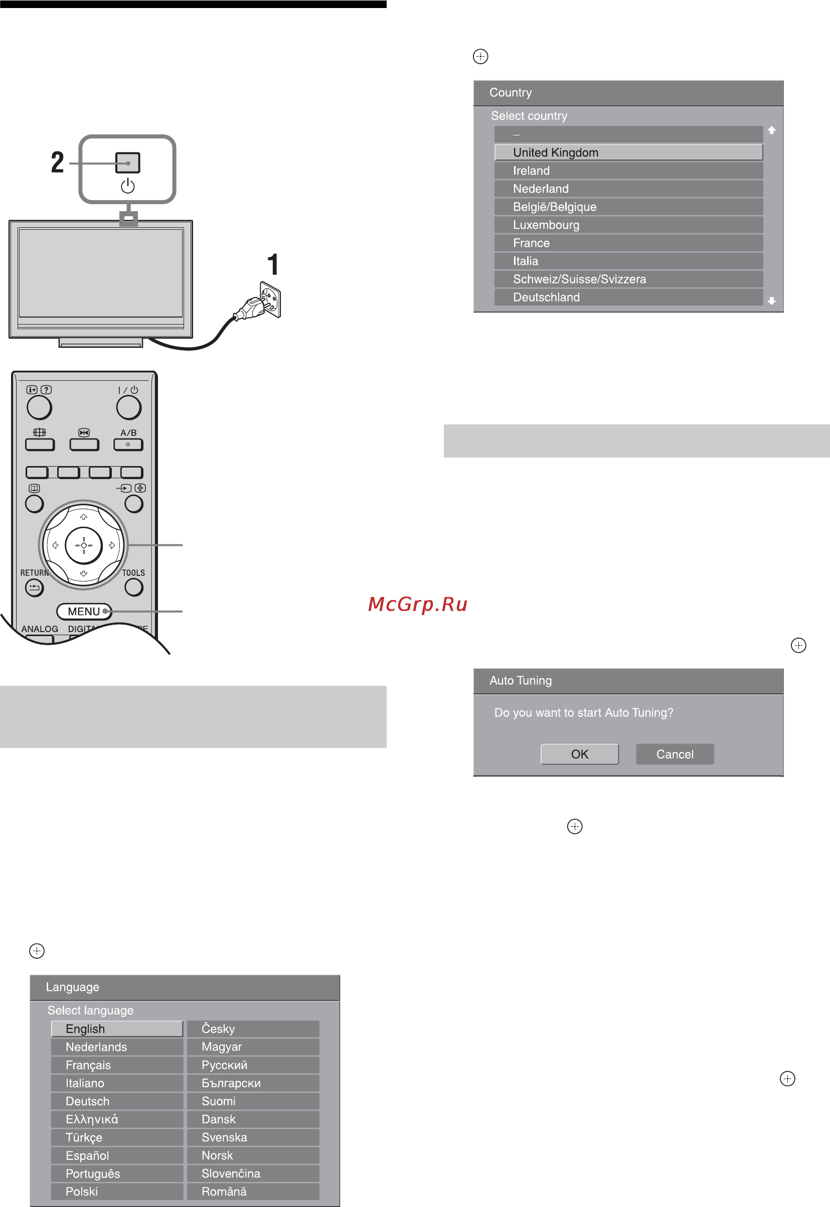 Sony BRAVIA KDL-46V3000 [172/300] Performing the initial setup