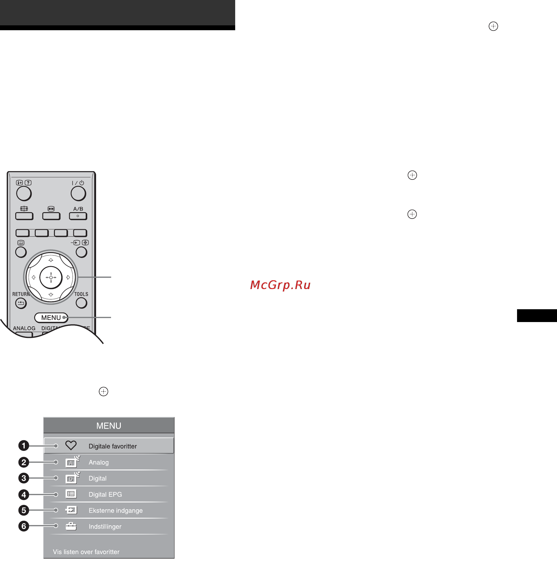 Sony BRAVIA KDL-46V3000 [21/300] Brug af menu funktionerne