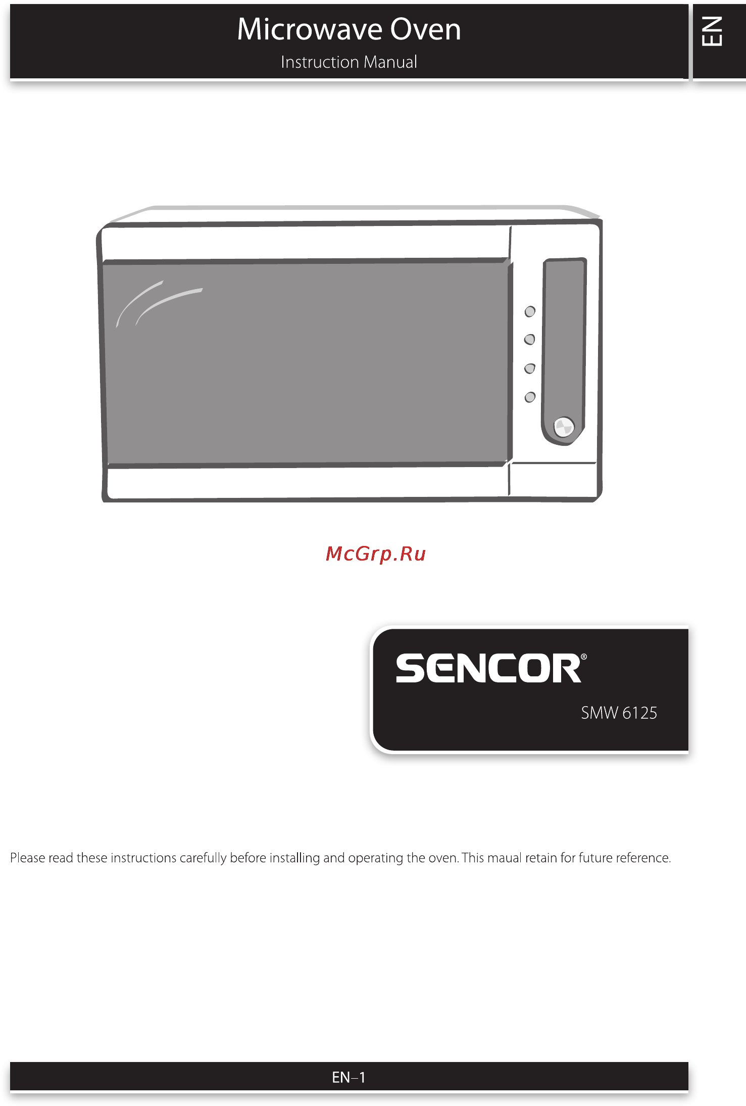 Sencor SMW 6125 Инструкция по эксплуатации онлайн