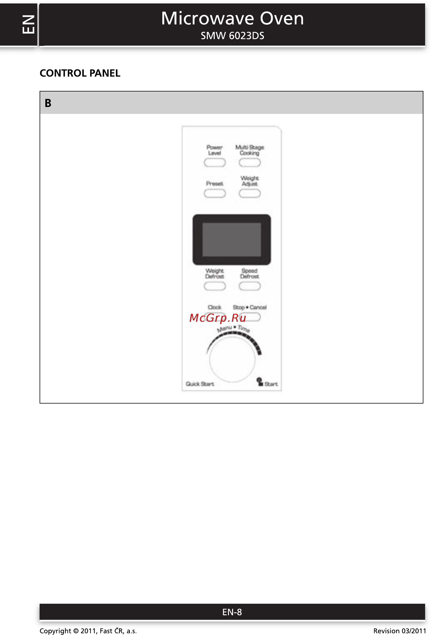 Sencor SMW 6023DS [8/14] Microwave oven