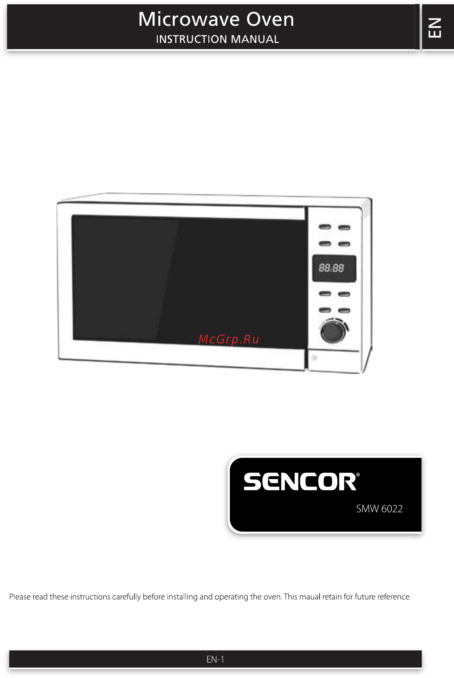 Sencor SMW 6022 Инструкция по эксплуатации онлайн