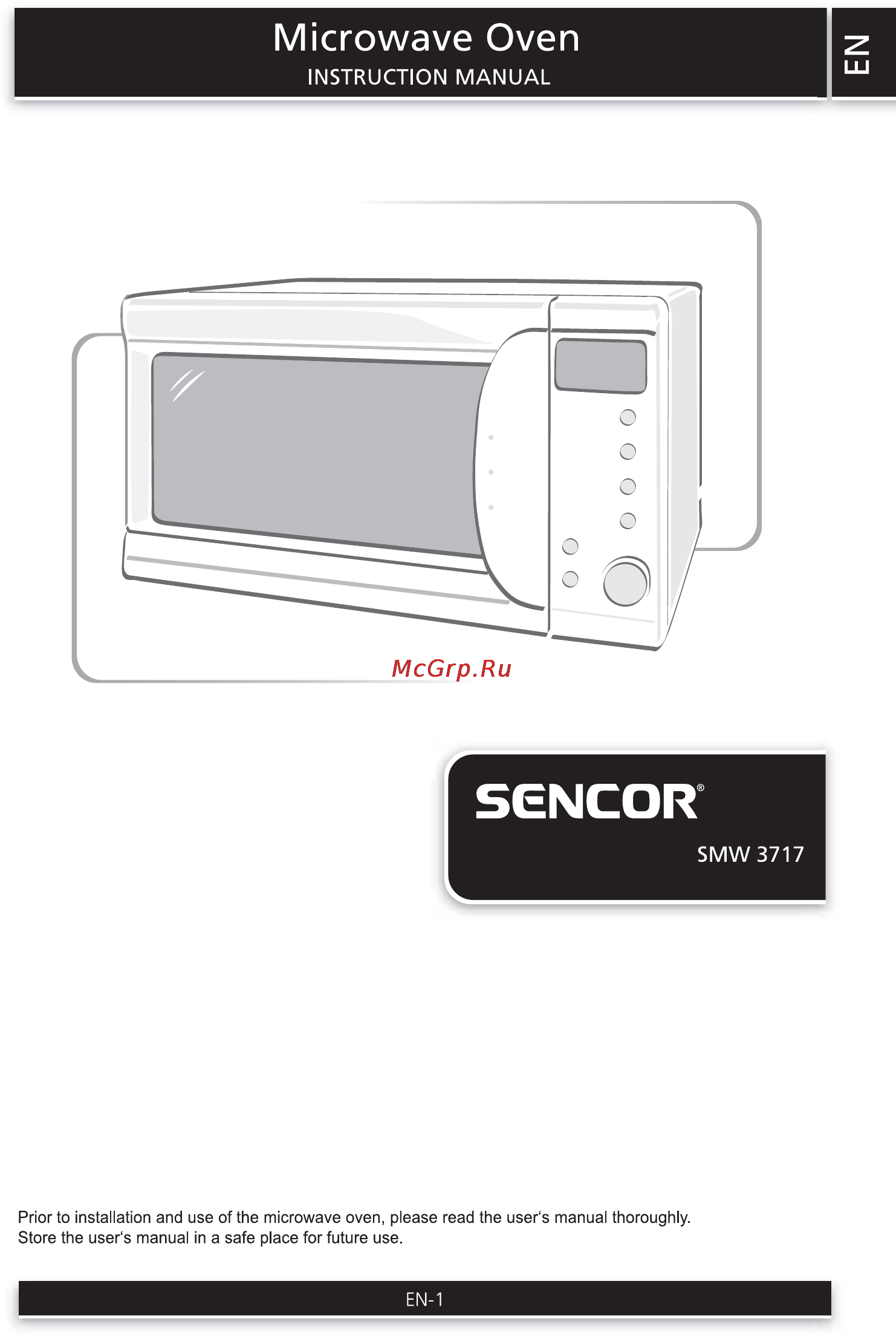 Sencor SMW 3717 Инструкция по эксплуатации онлайн