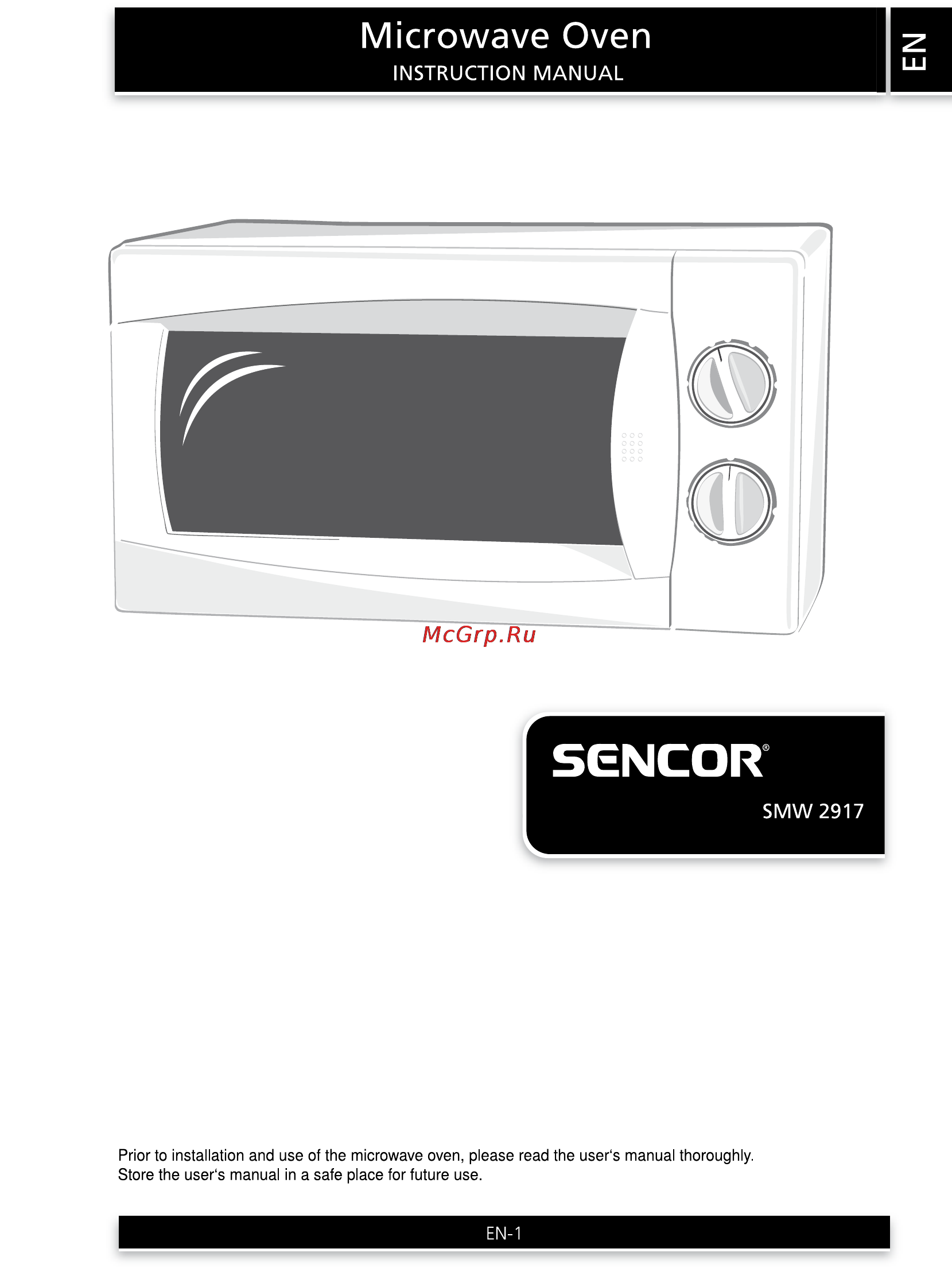 Sencor SMW 2917 Инструкция по эксплуатации онлайн