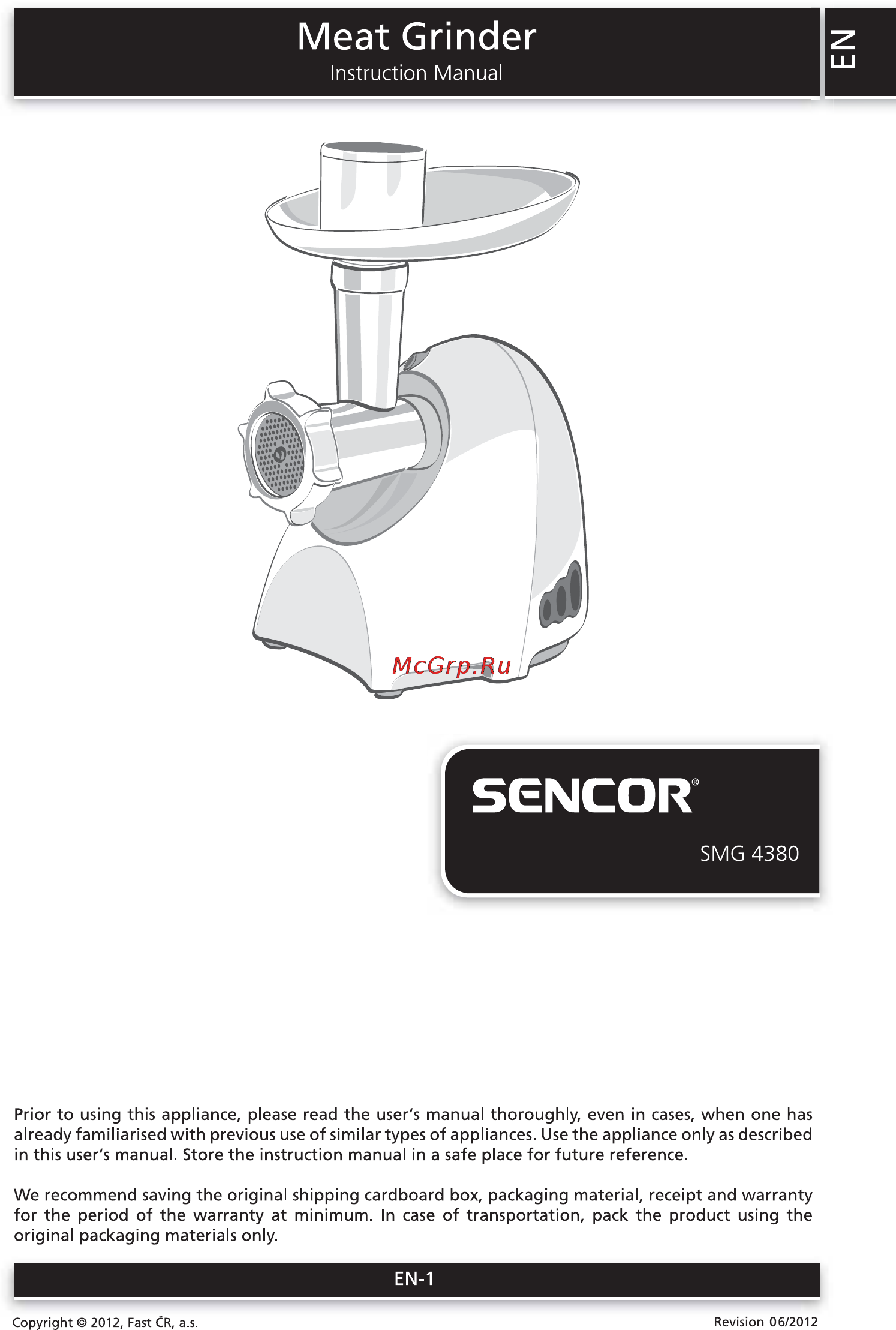 Sencor SMG 4380 Инструкция по эксплуатации онлайн