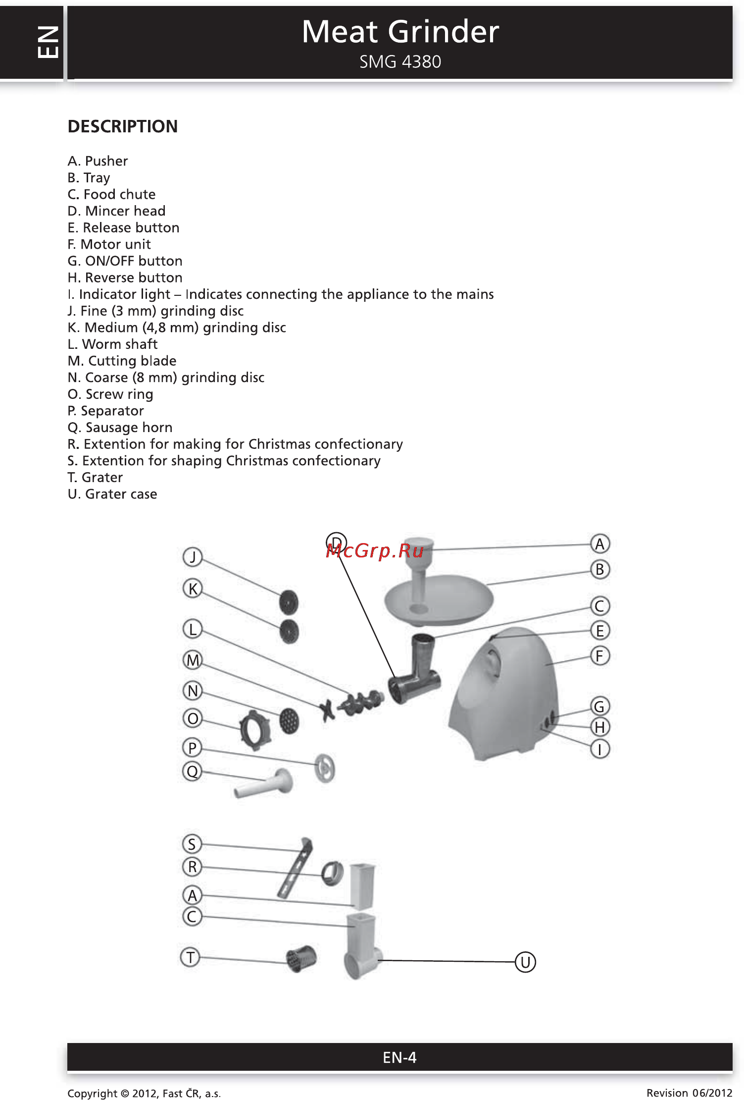 Sencor SMG 4380 [4/8] Meat grinder
