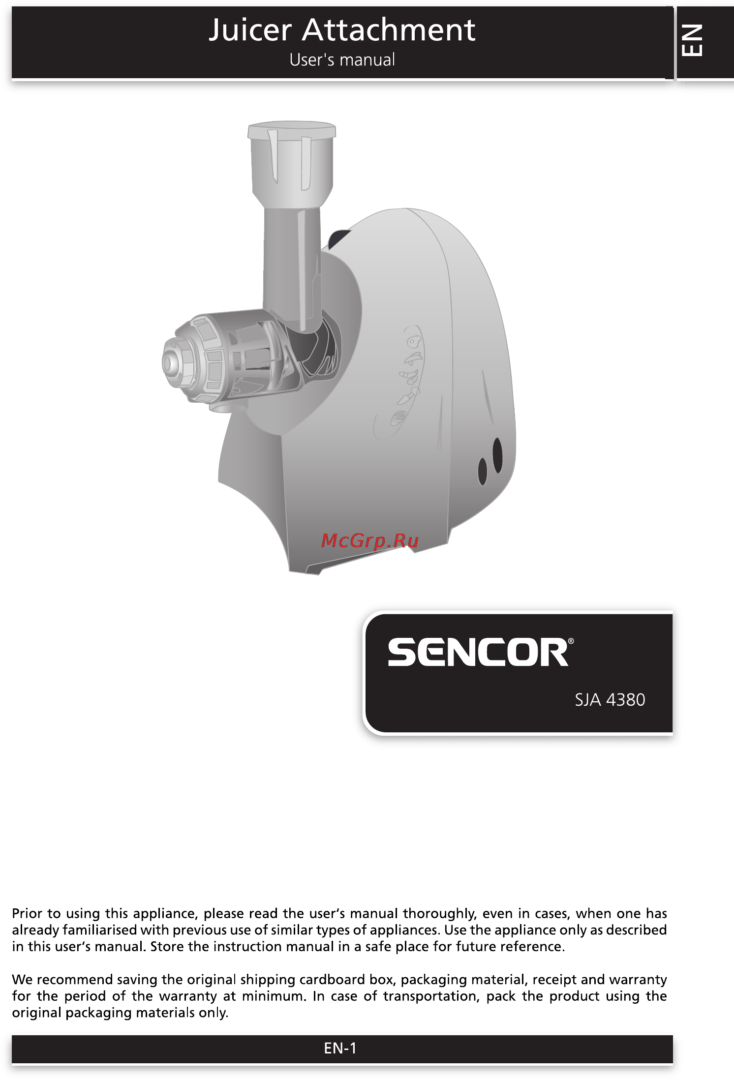 Sencor SJA 4380 Инструкция по эксплуатации онлайн