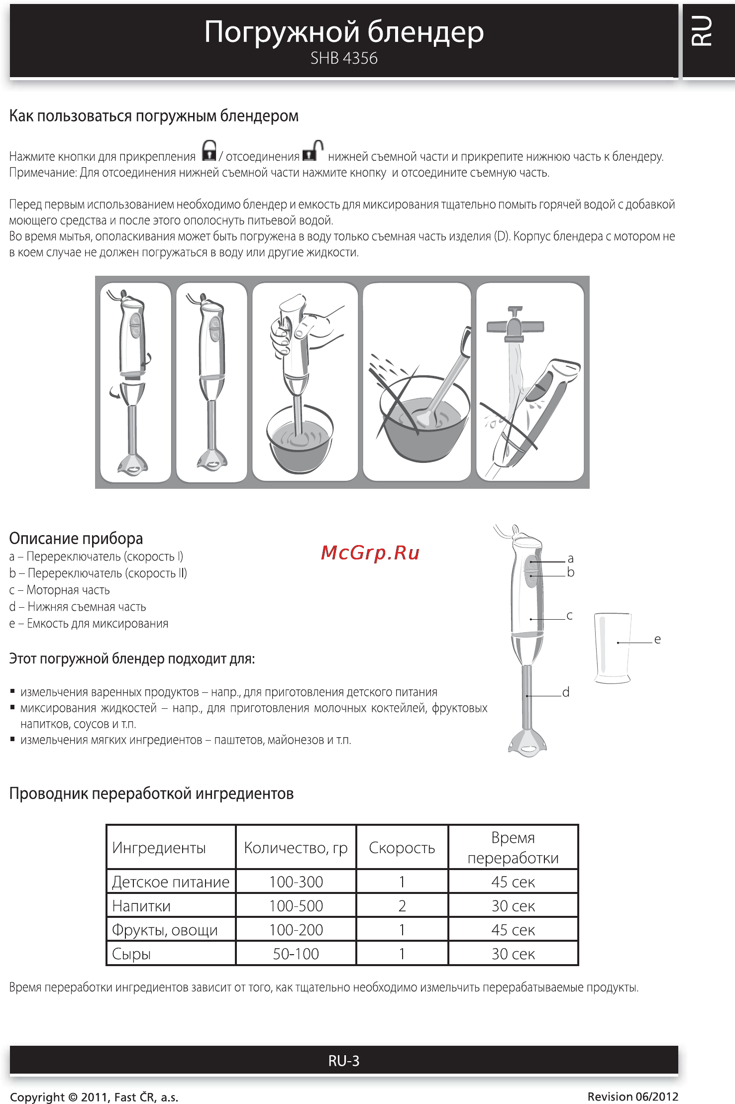 Sencor SHB 4356 [3/4] Погружной блендер