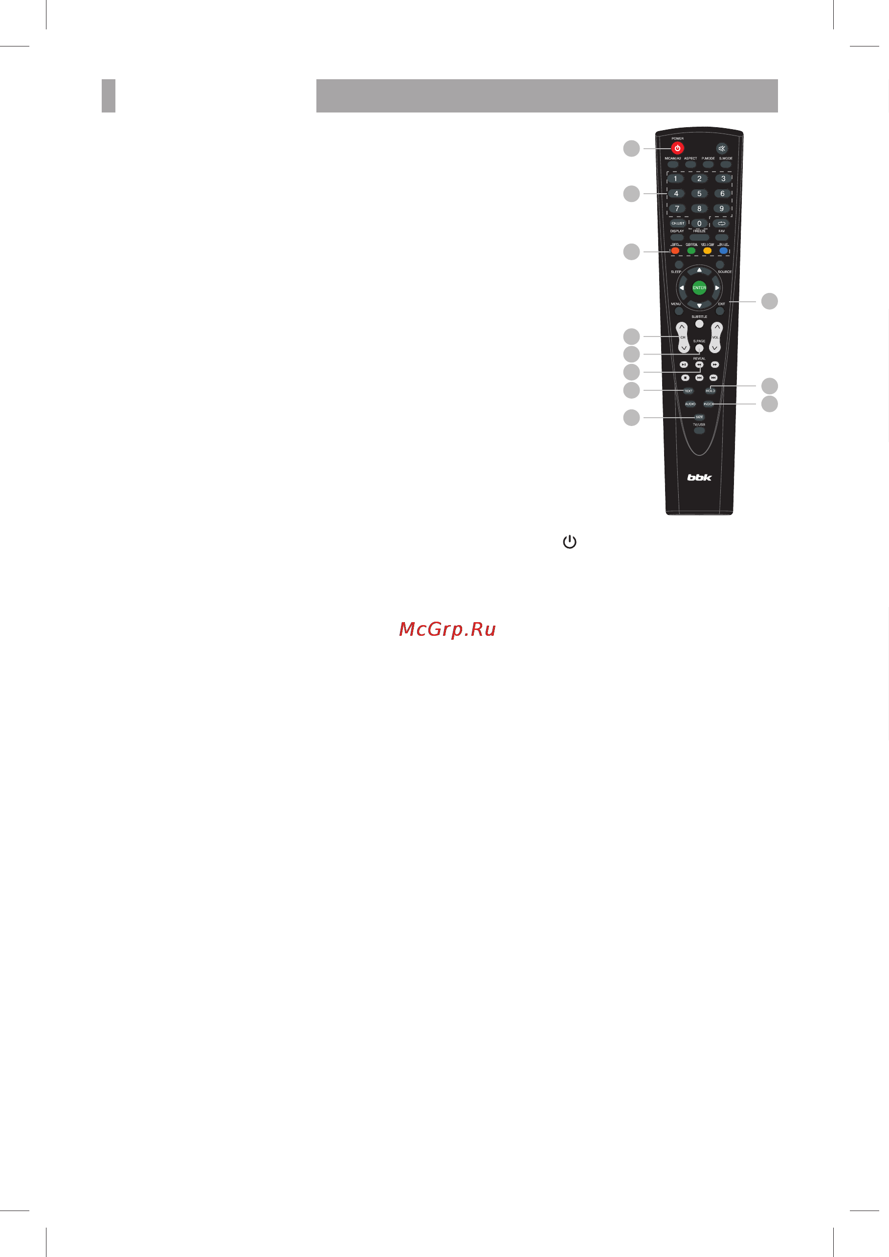 BBK LEM3248SD [10/24] Основные операции