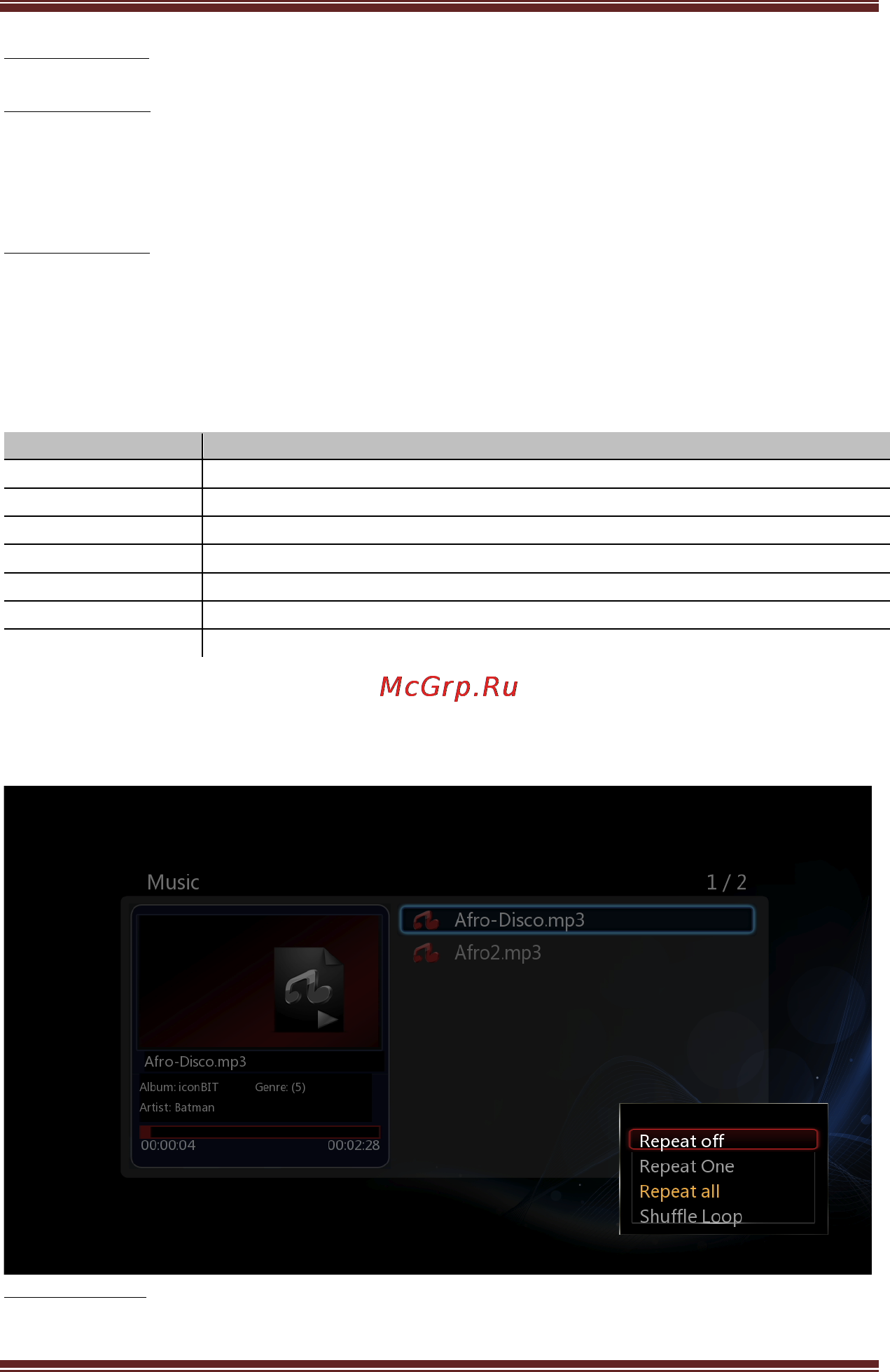 Iconbit XDS4403D [22/81] Music playback control