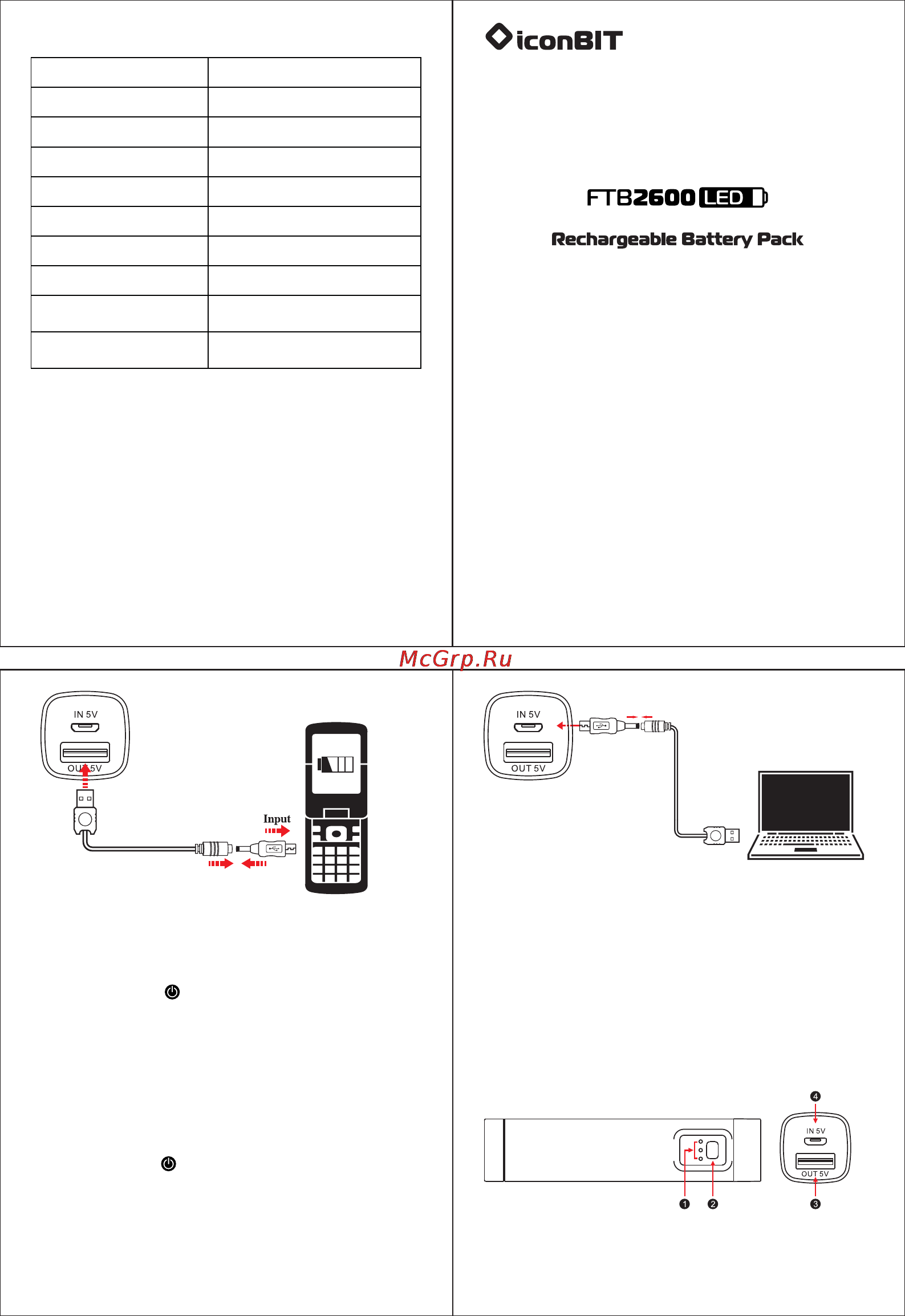 Iconbit FTB2600LED Инструкция по эксплуатации онлайн