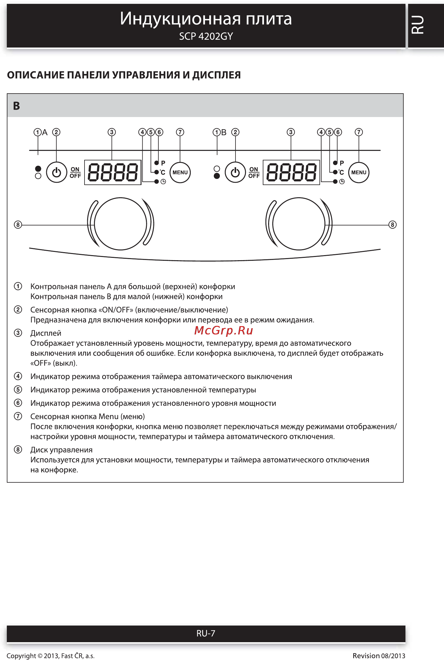Sencor SCP 4202GY [7/12] Индукционная плита