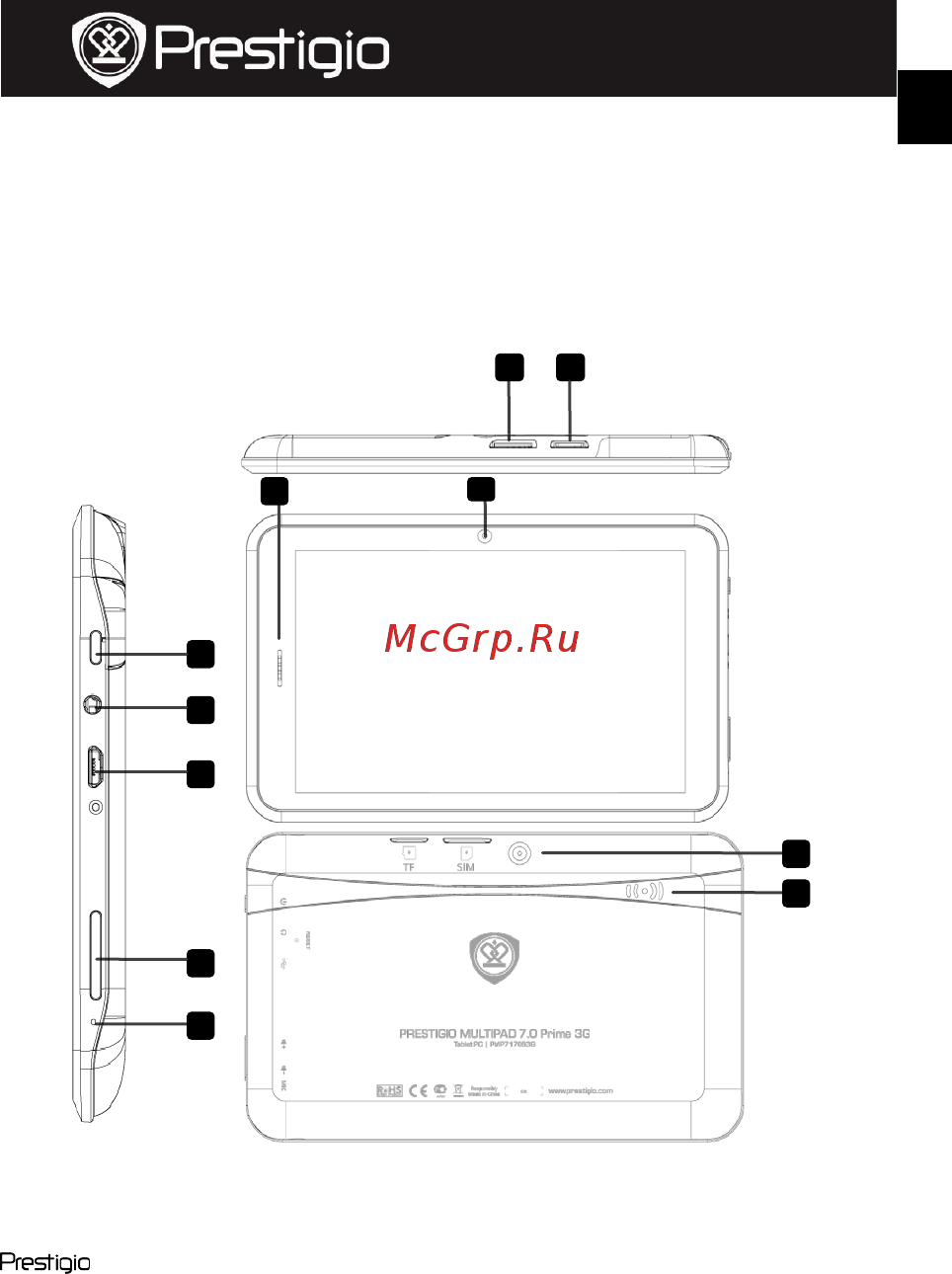 Prestigio MultiPad 7.0 Prime Duo 3G PMP7170B3G DUO Инструкция по эксплуатации онлайн