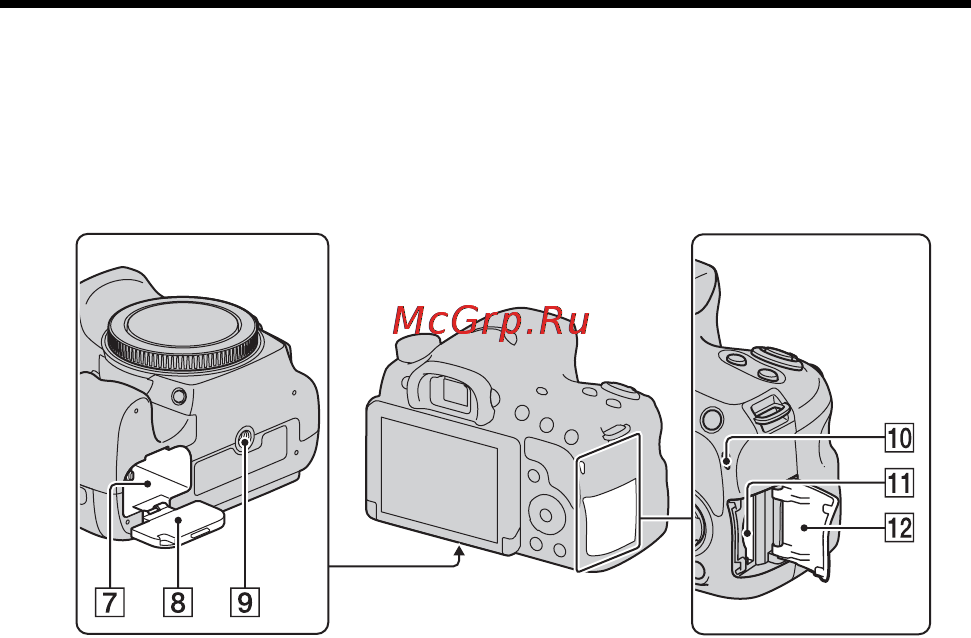 Sony SLT-A58M//Q [472/683] Гнездо для вставки аккумулятора 20