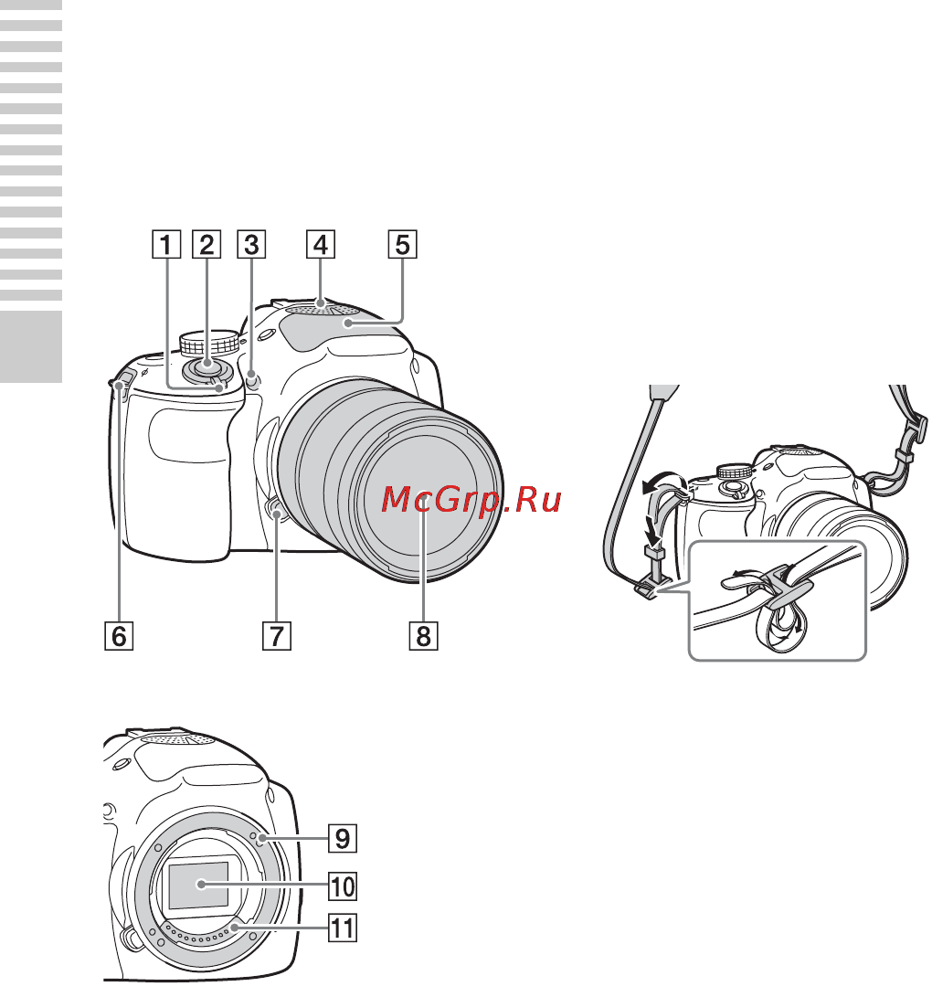 Sony ILCE-3000K/B [112/211] Елементи фотоапарата