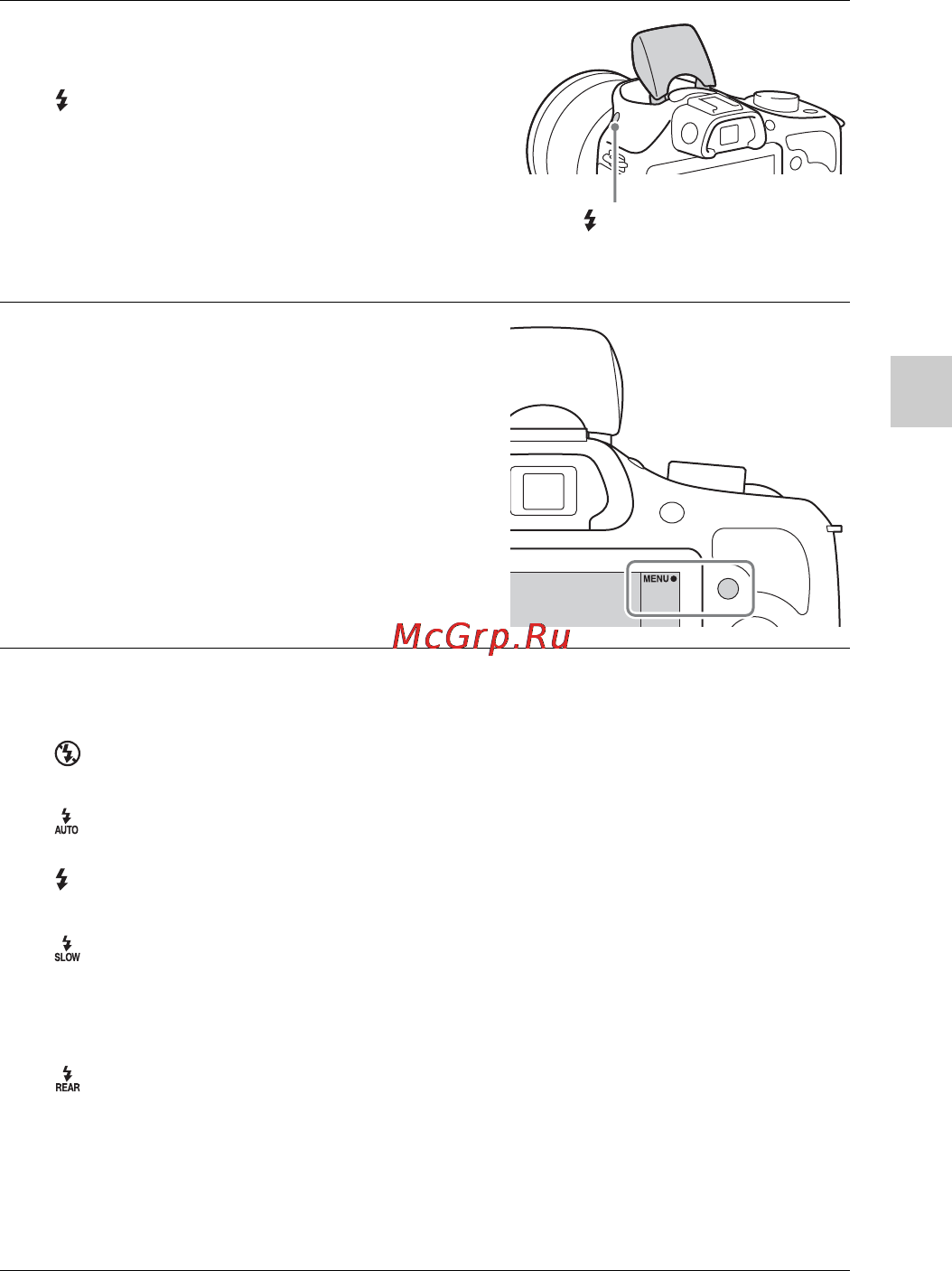 Sony Alpha A3000 Kit 18-55 Black [51/211] Выбор режима вспышки