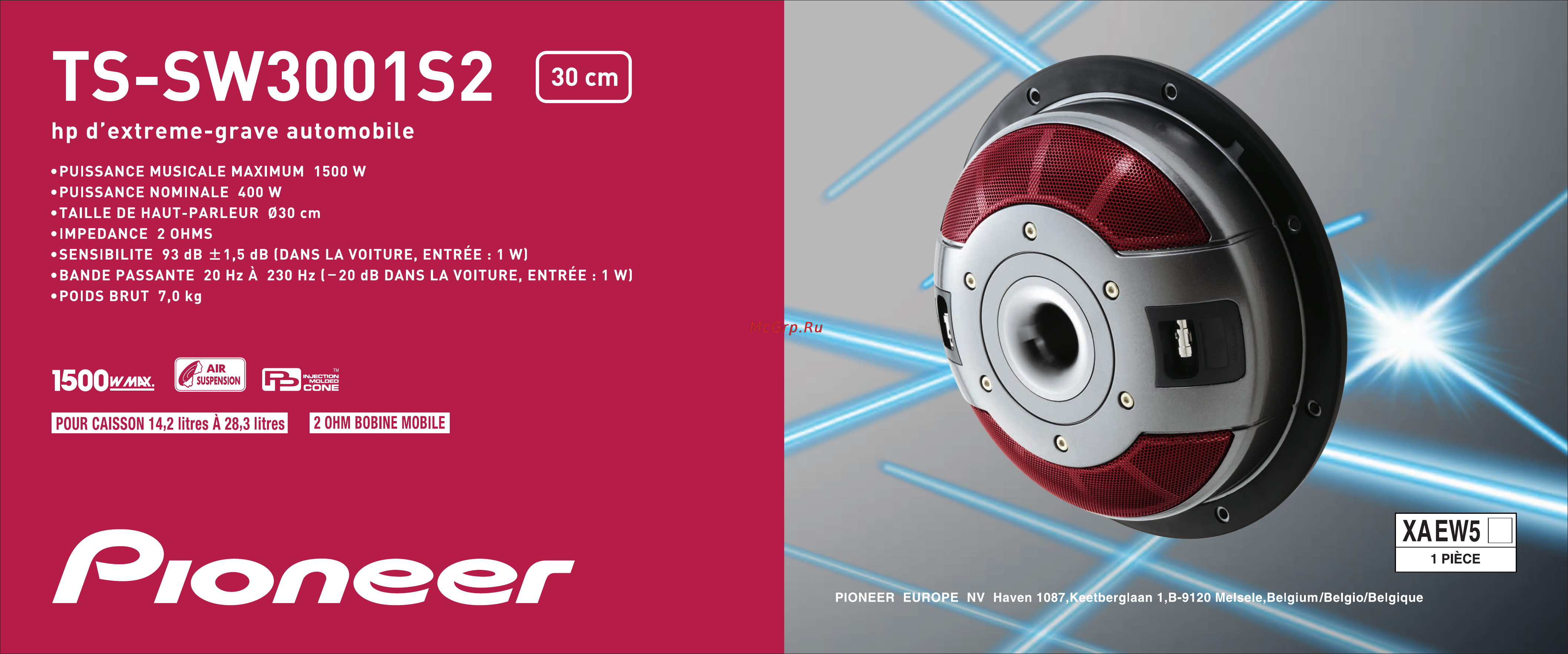 Pioneer TS-SW3001S4 [3/7] Thf5199a長手2