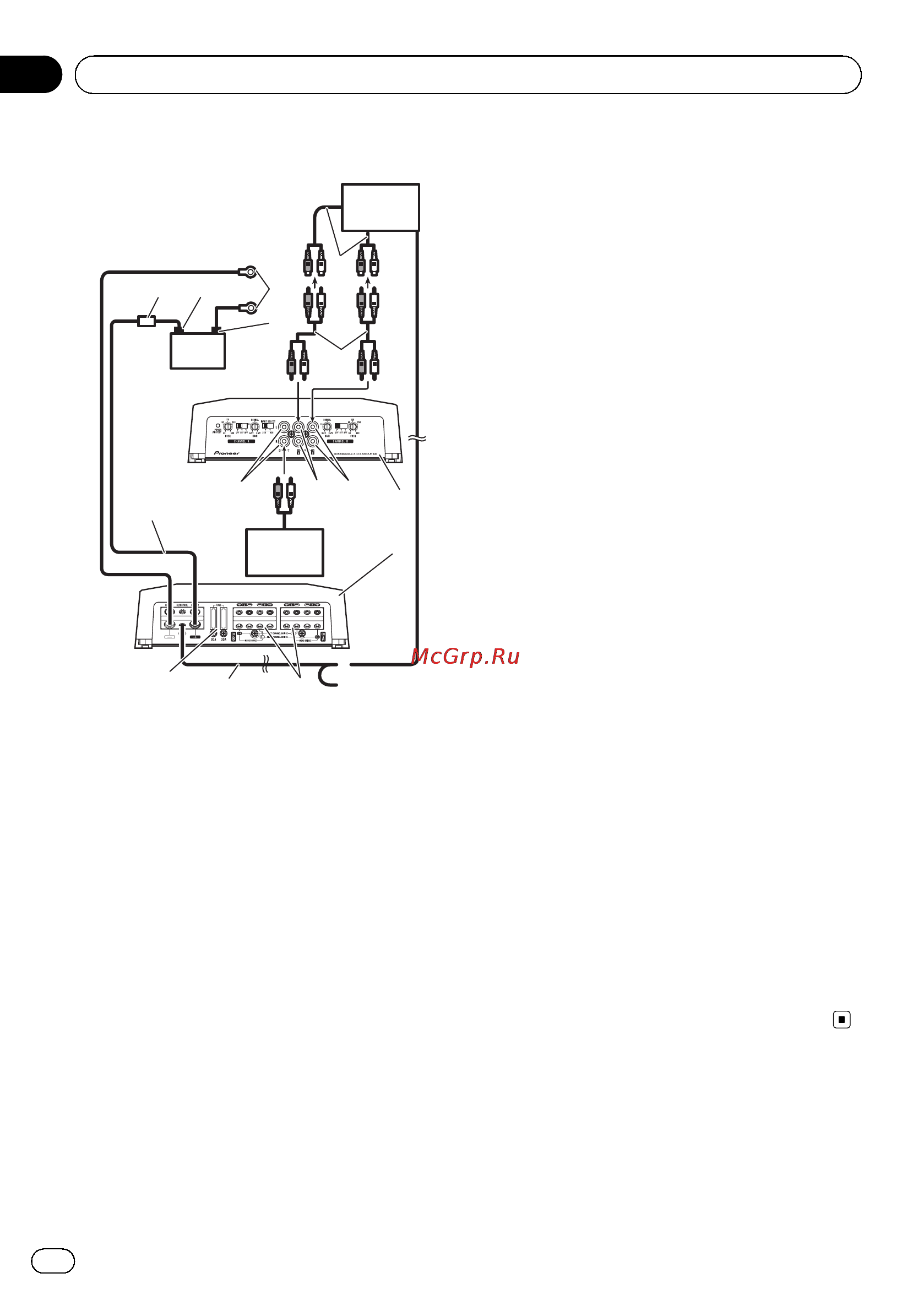 Pioneer GM-D8604 [18/96] Connexion des appareils