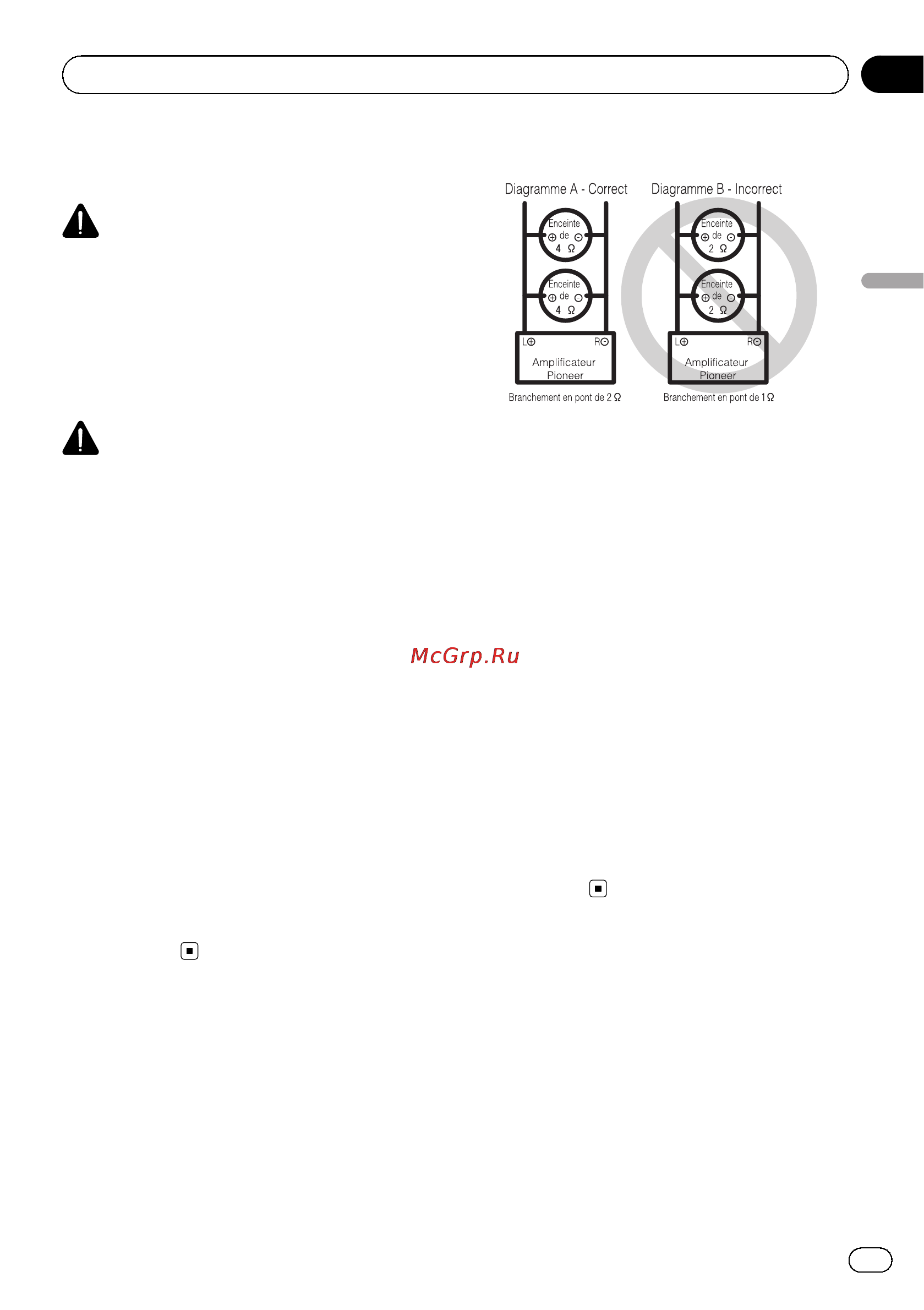 Pioneer GM-D8604 [19/96] Connexion des appareils