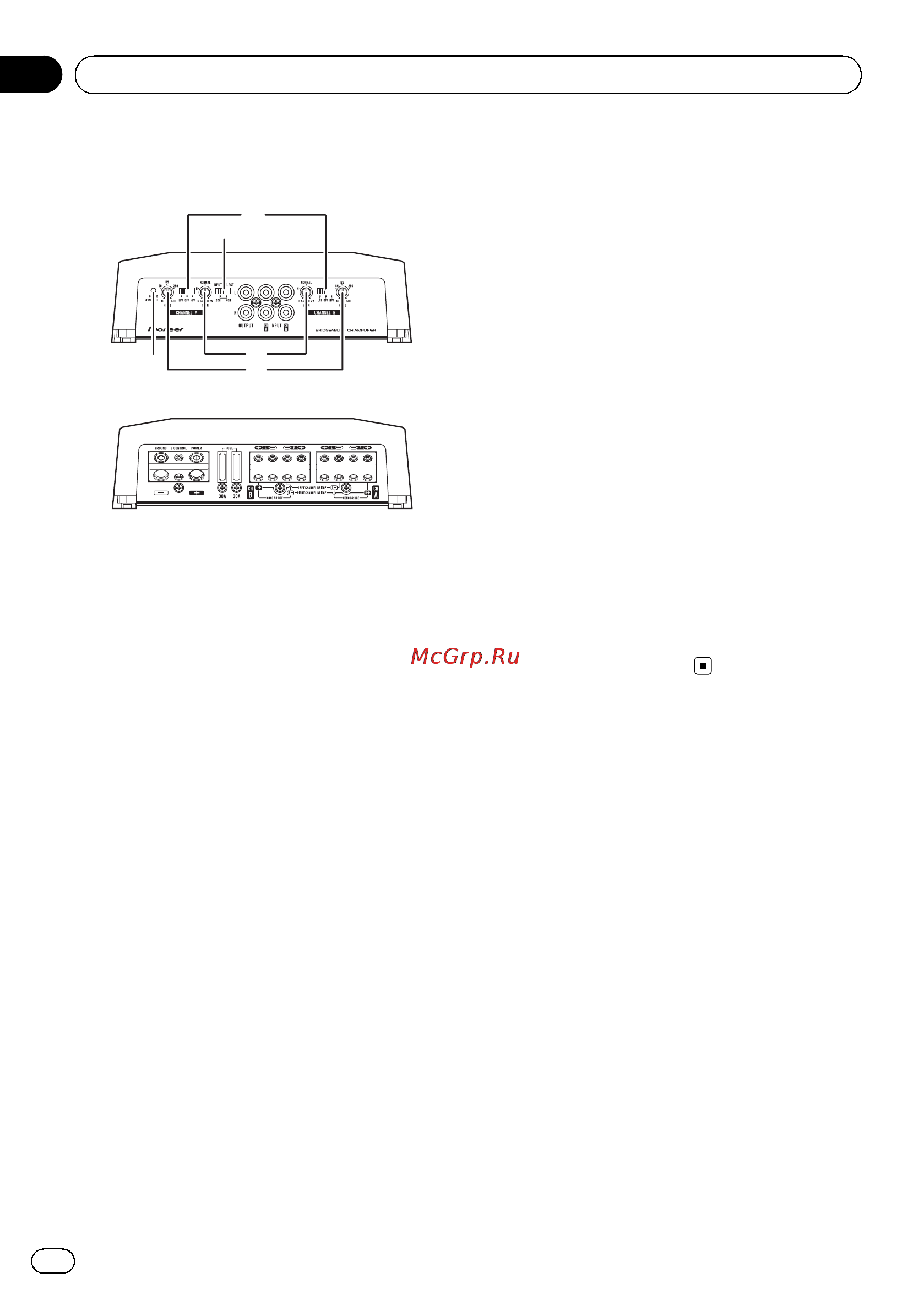 Pioneer GM-D8604 [4/96] Setting the unit