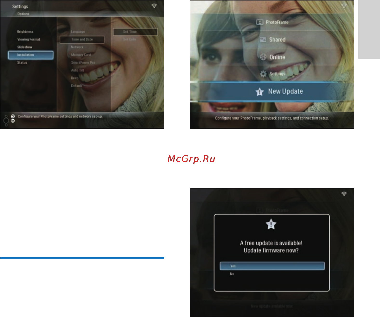 Philips 8FF3WMI [47/58] Обновление photoframe