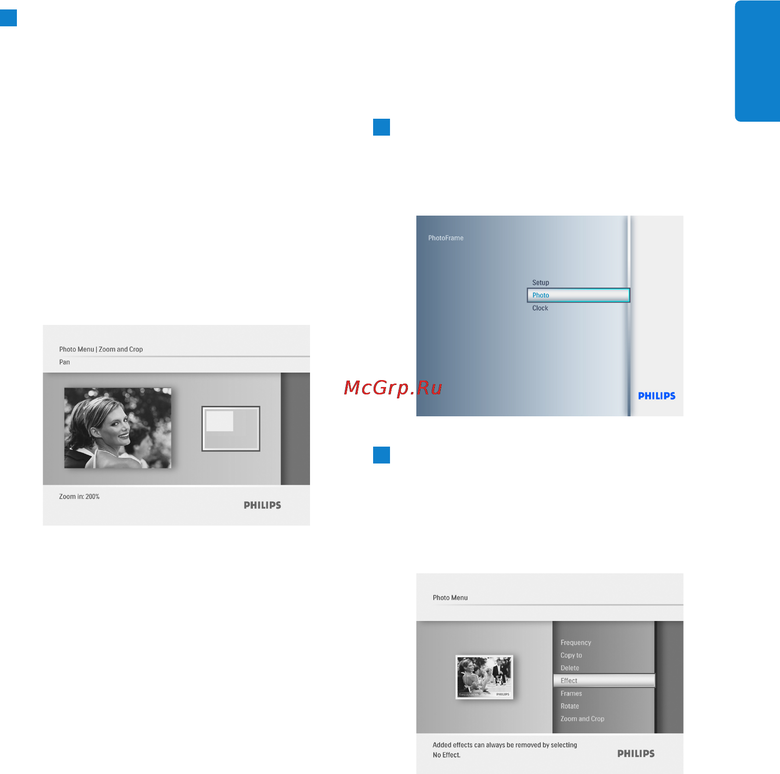 Philips 7FF3FPB [19/39] Фотоэффекты