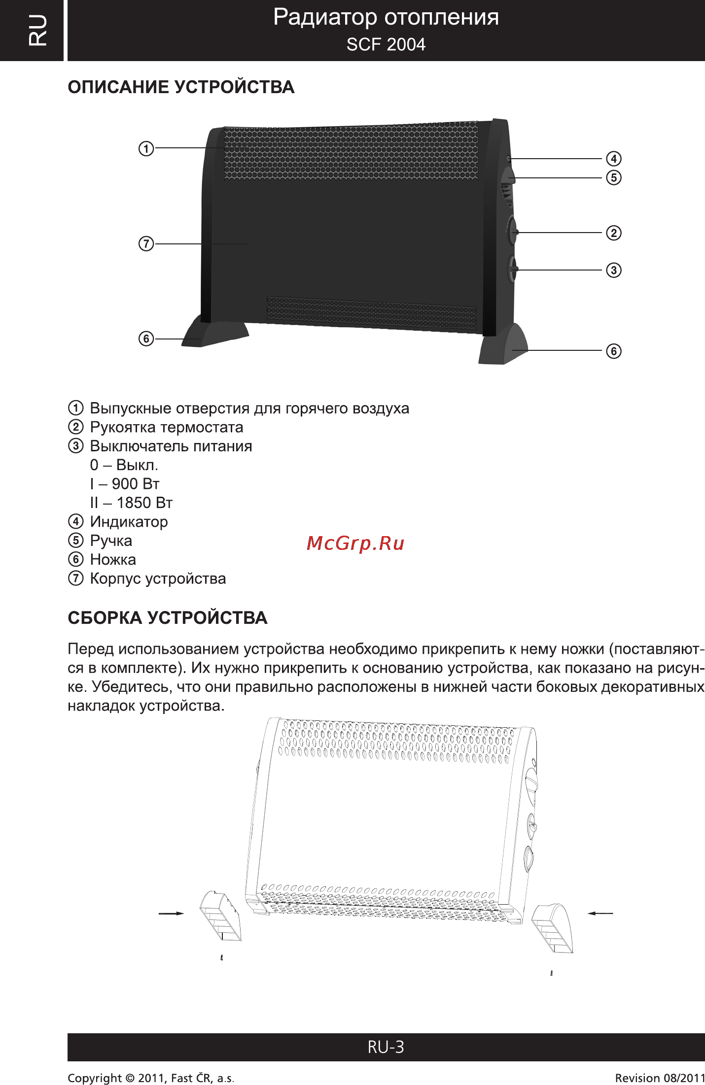 Sencor SCF 2004 [3/5] Радиатор отопления