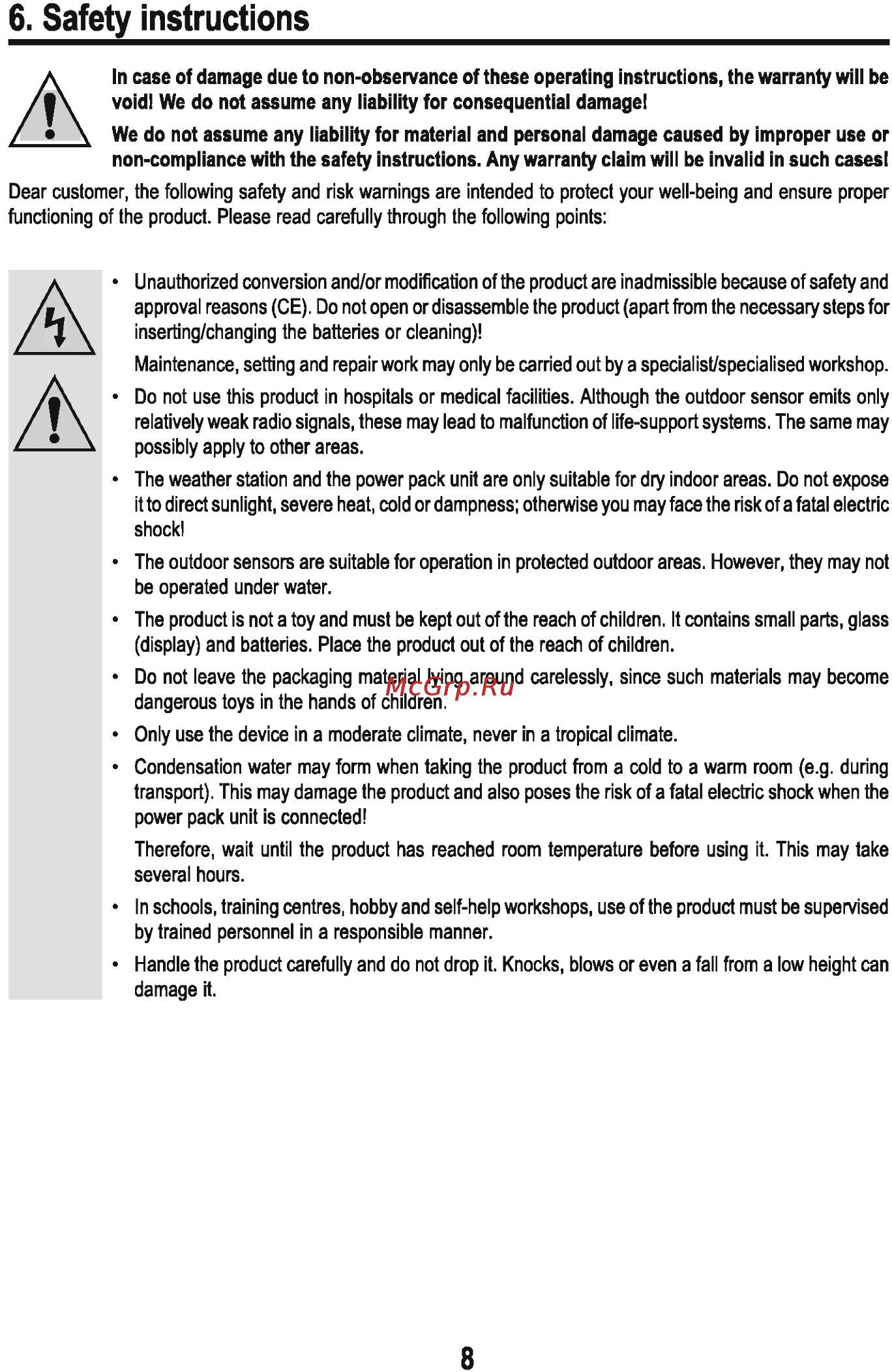 Sencor SWS 180 USB [10/48] Safety instructions