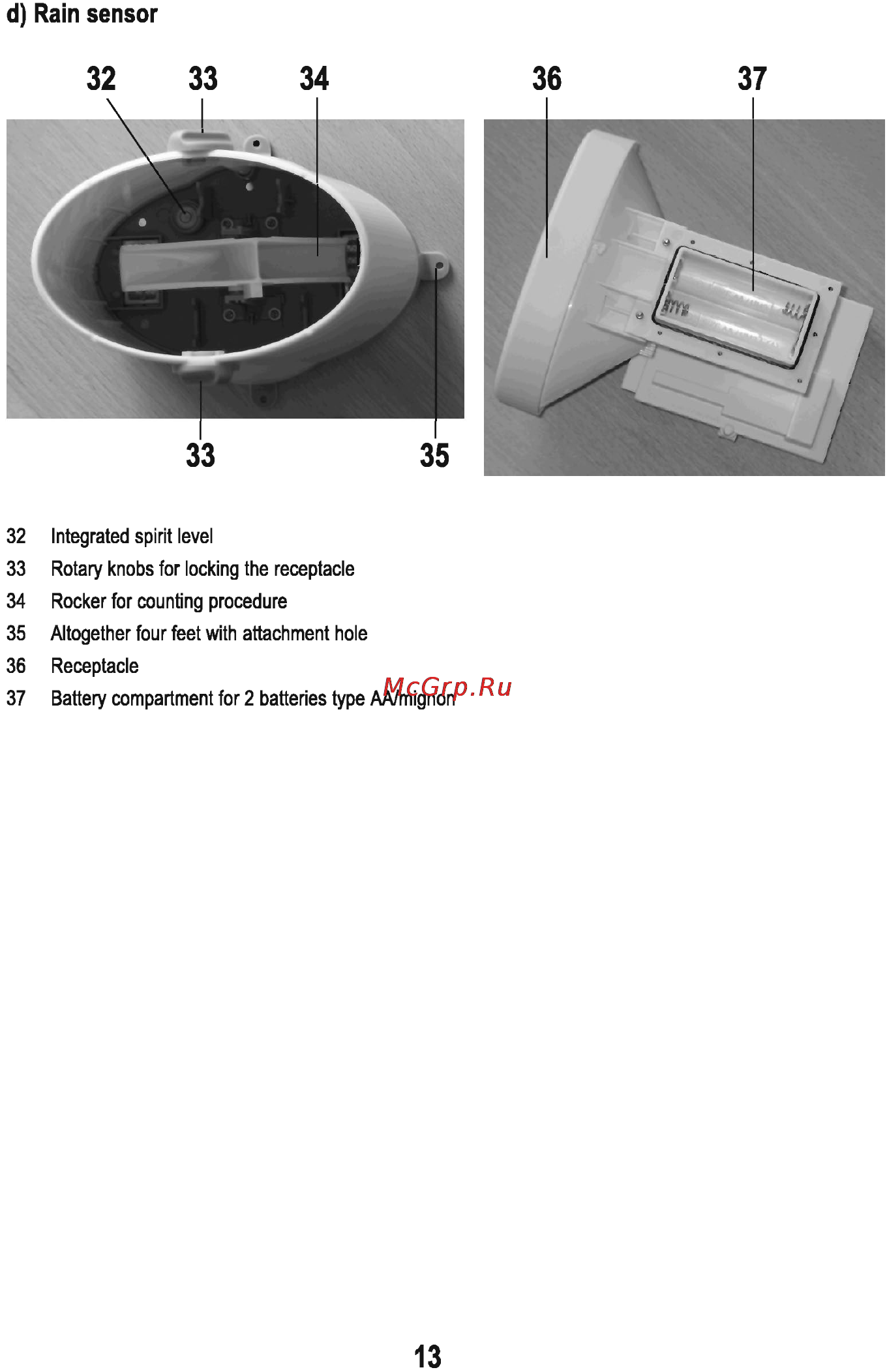 Sencor SWS 180 USB [15/48] D rain sensor