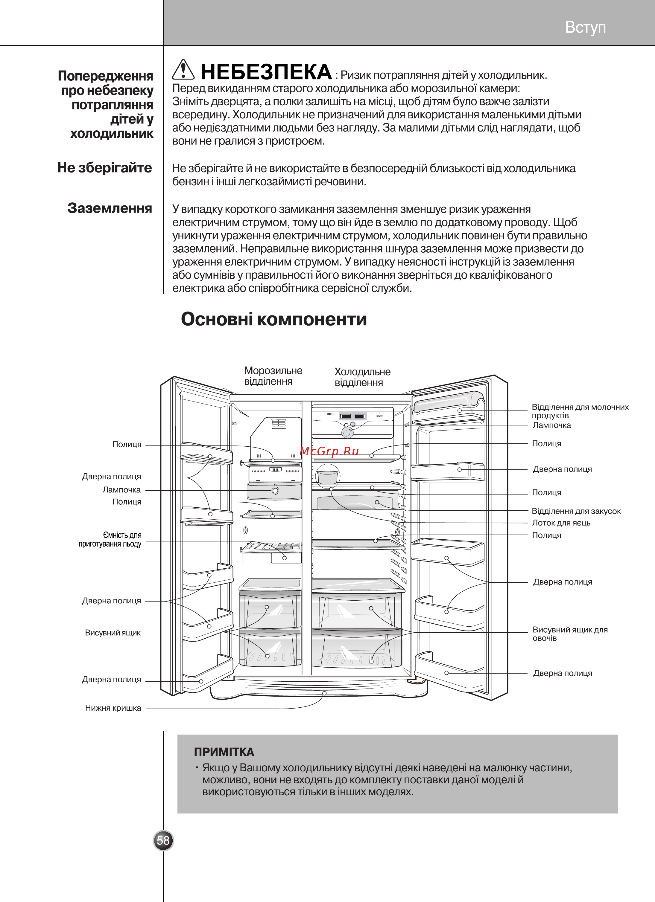LG GR-B207FLCA [56/71] Небезпек