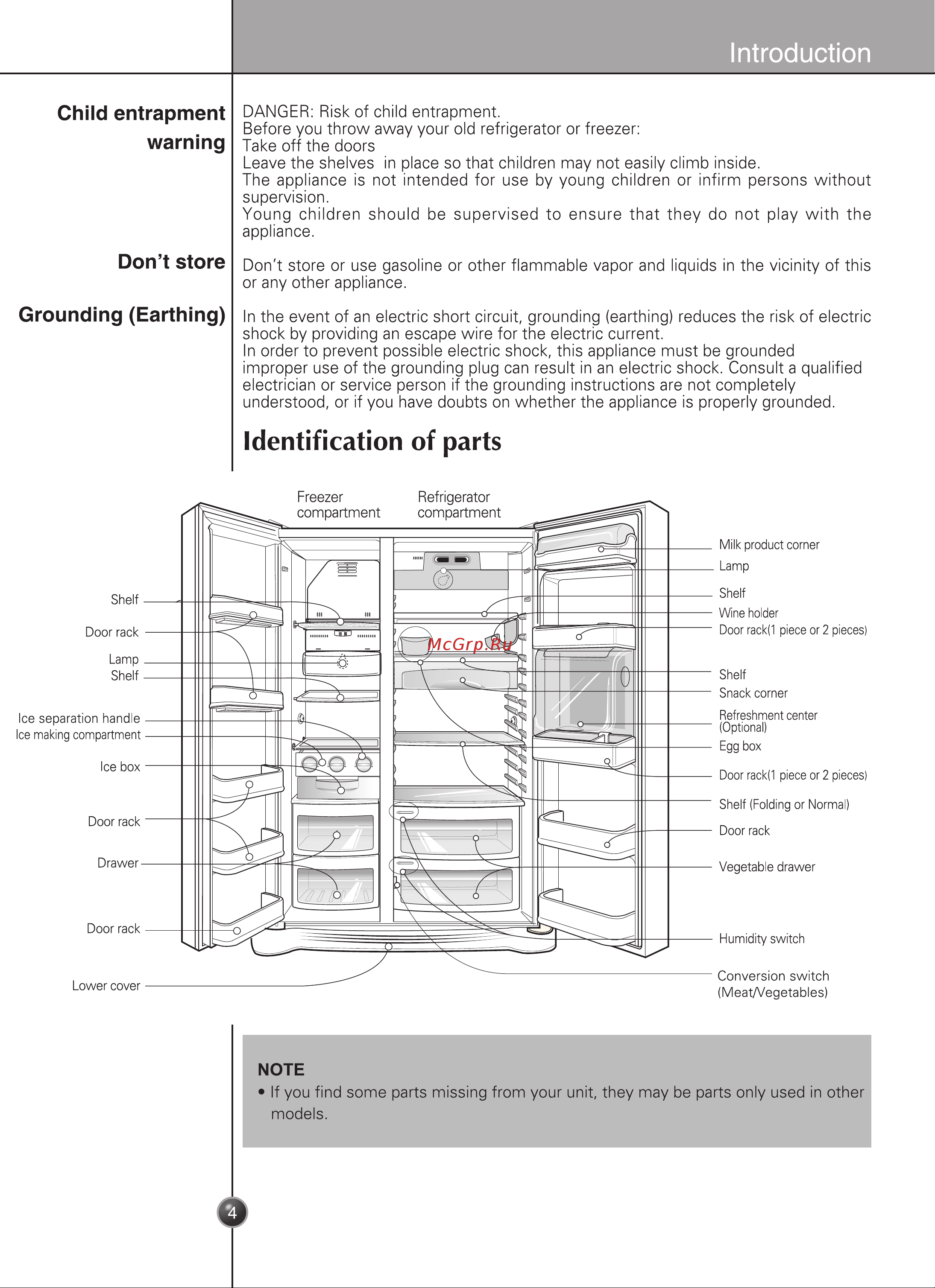 LG GR-B207WVQA.CSEQUKR Инструкция по эксплуатации онлайн [4/59] 88154