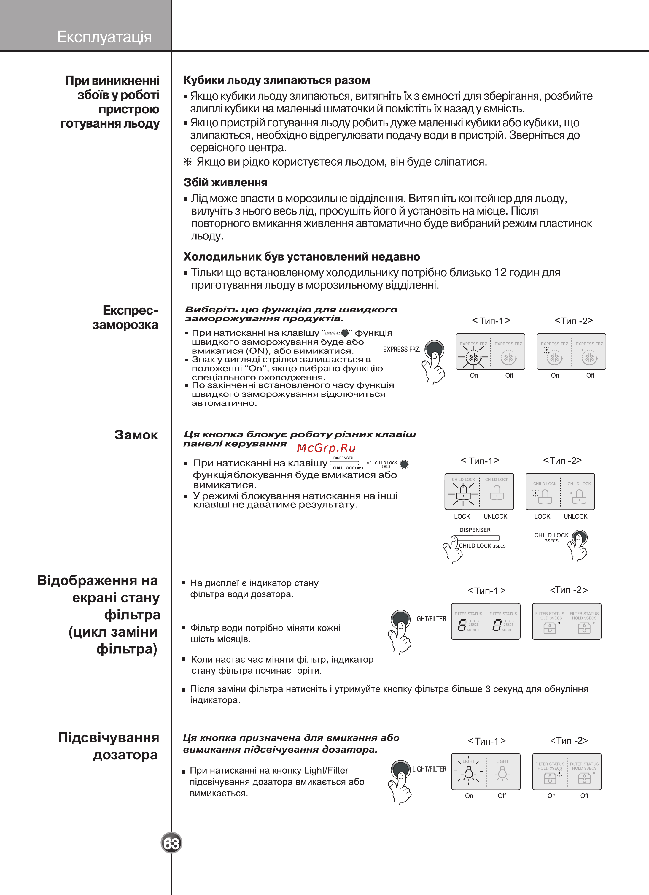 LG GR-P207WVKA [63/80] Експлуатац я