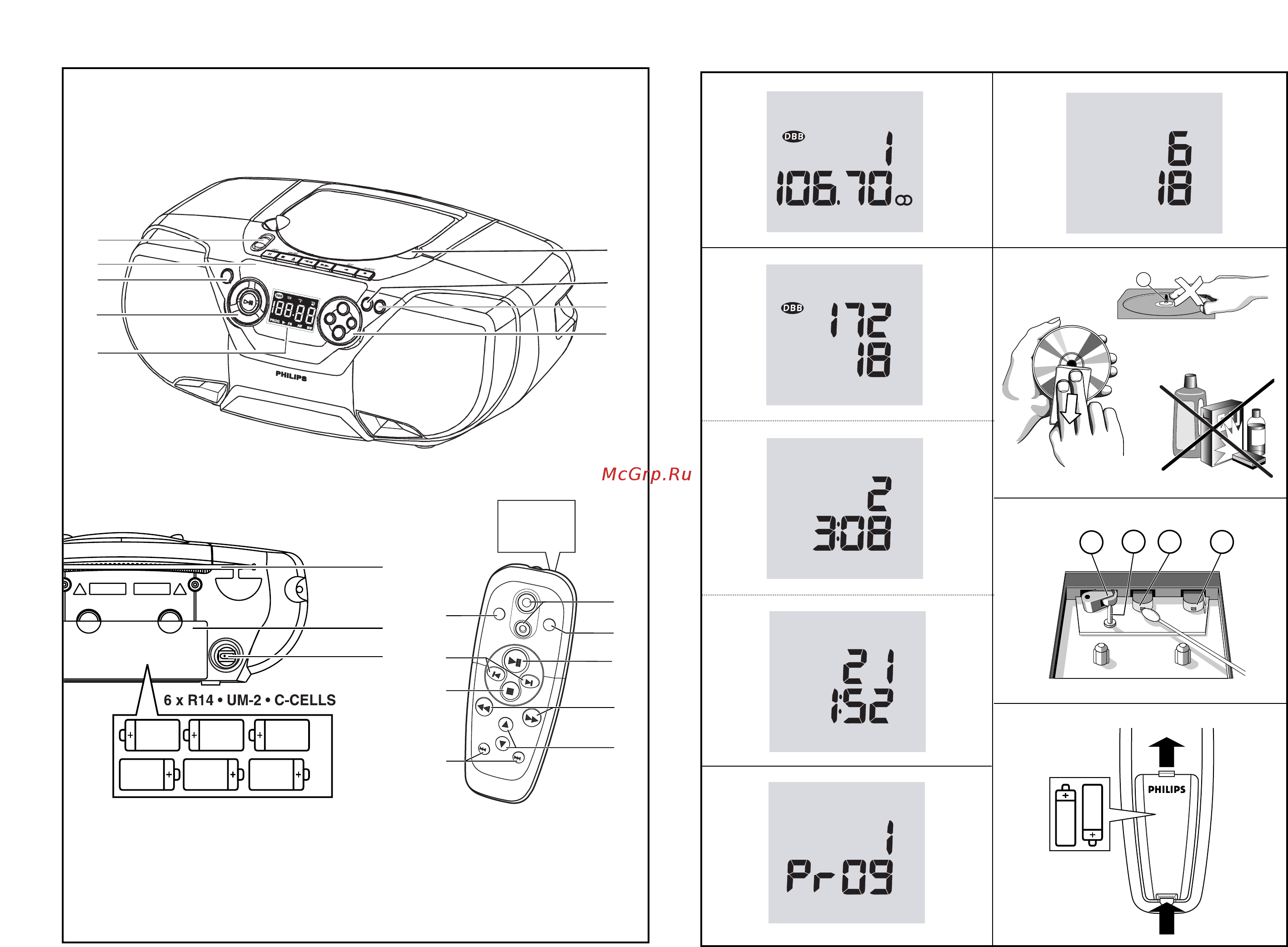 Philips AZ1316 Инструкция по эксплуатации онлайн [2/6] 88182