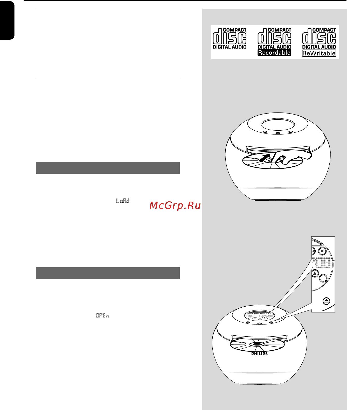 Philips PSS010 [10/15] Работа cd