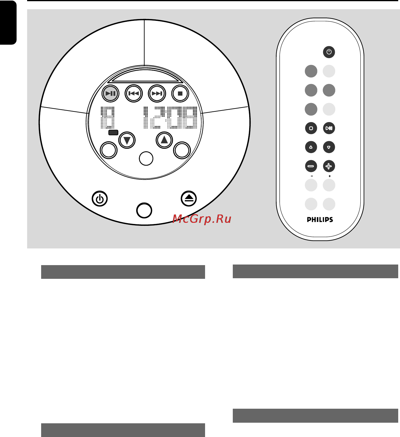 Philips PSS010 [8/15] Основные операции